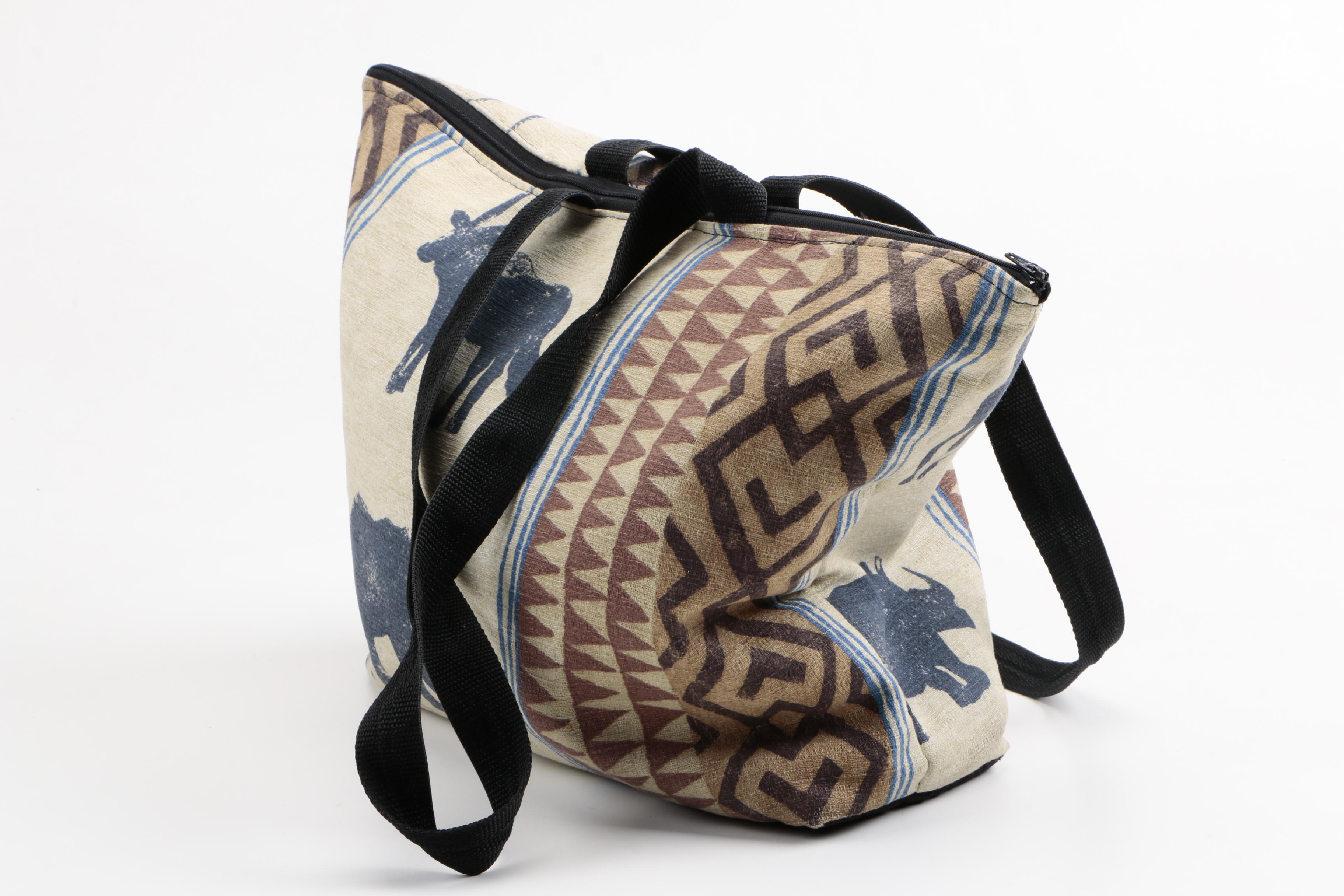 Bruno Magli Faux Shearling Ankle Boots and Tote Bag