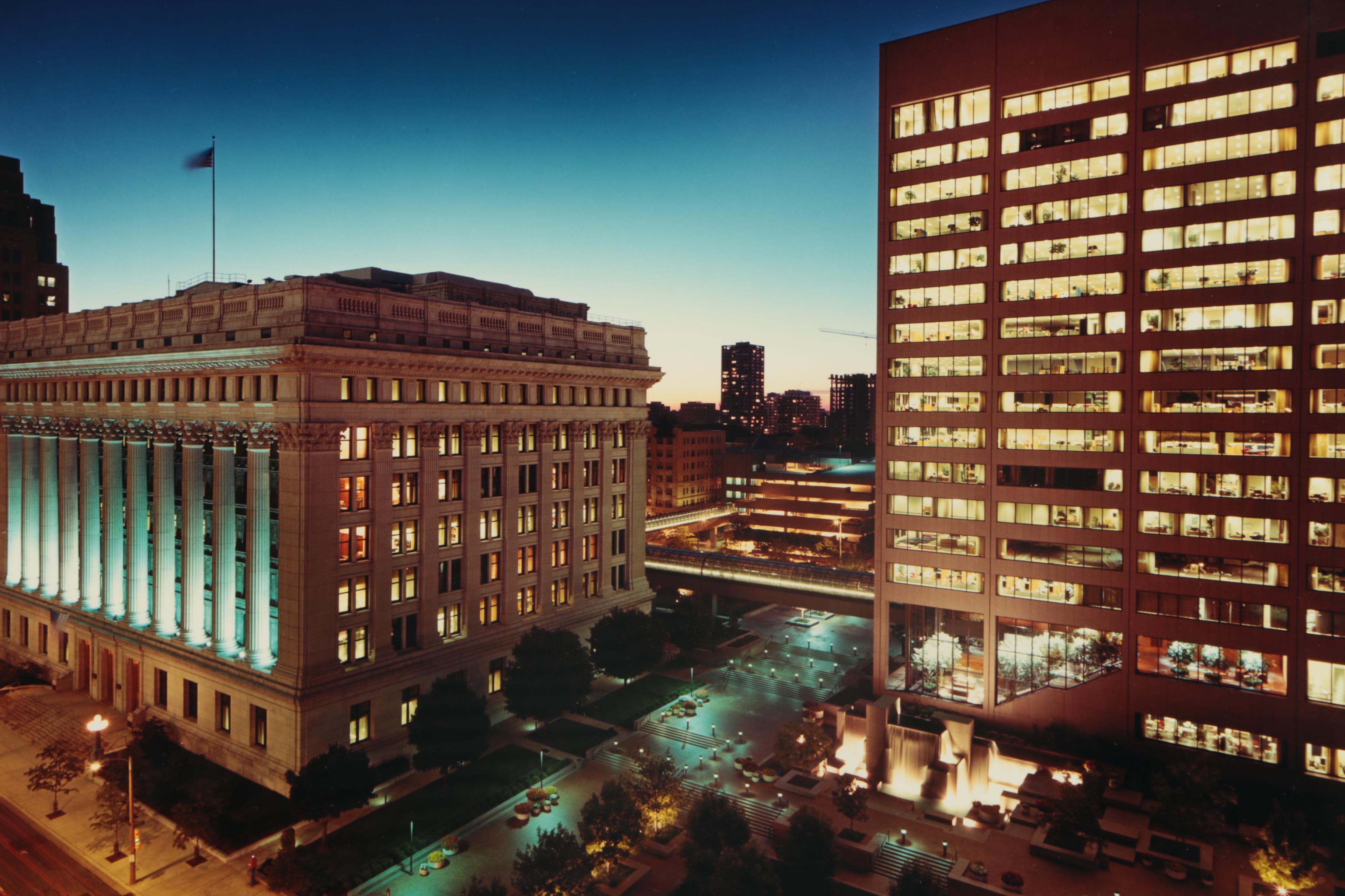 Digital Photograph of Nighttime Cityscape