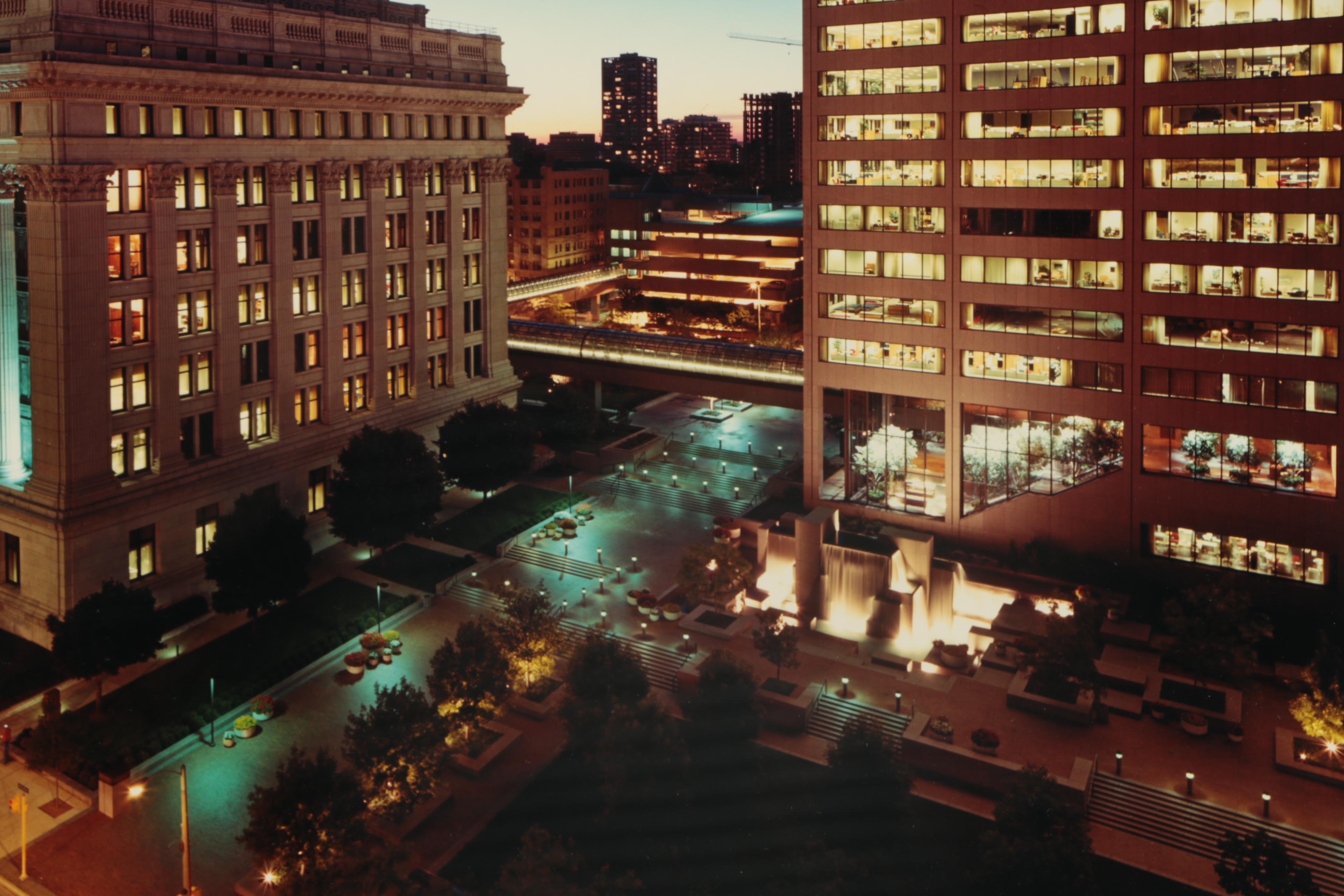 Digital Photograph of Nighttime Cityscape