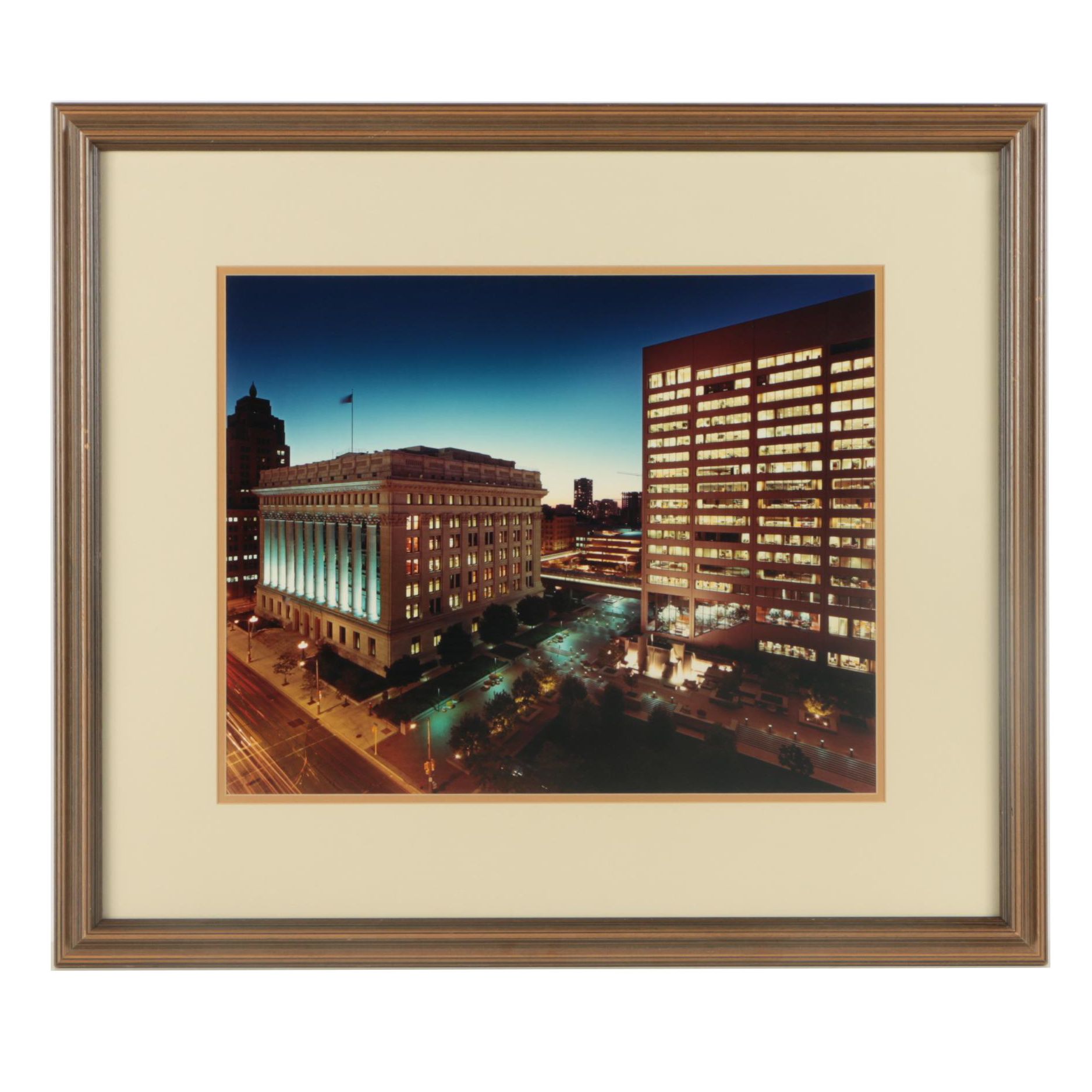 Digital Photograph of Nighttime Cityscape