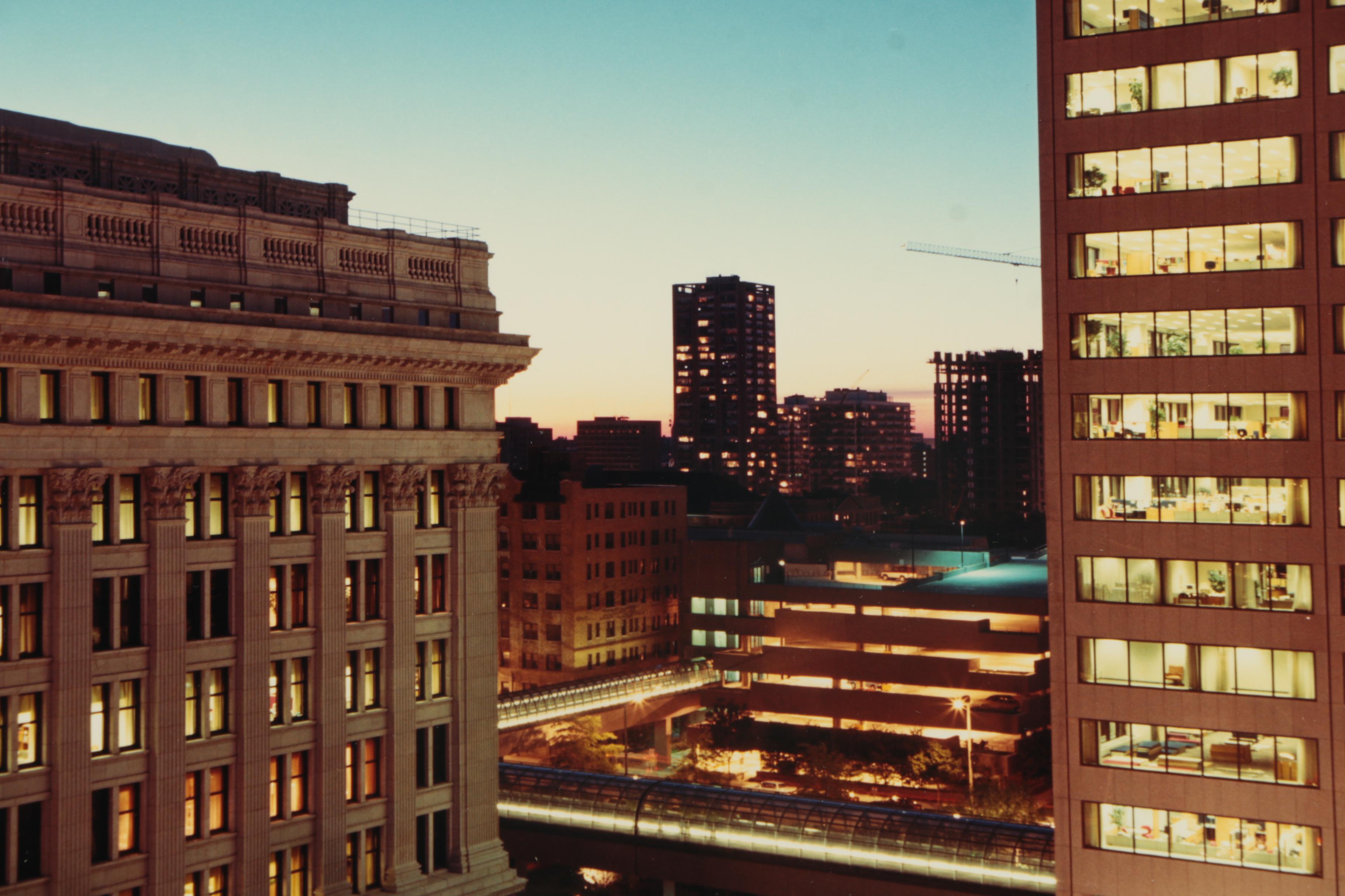 Digital Photograph of Nighttime Cityscape