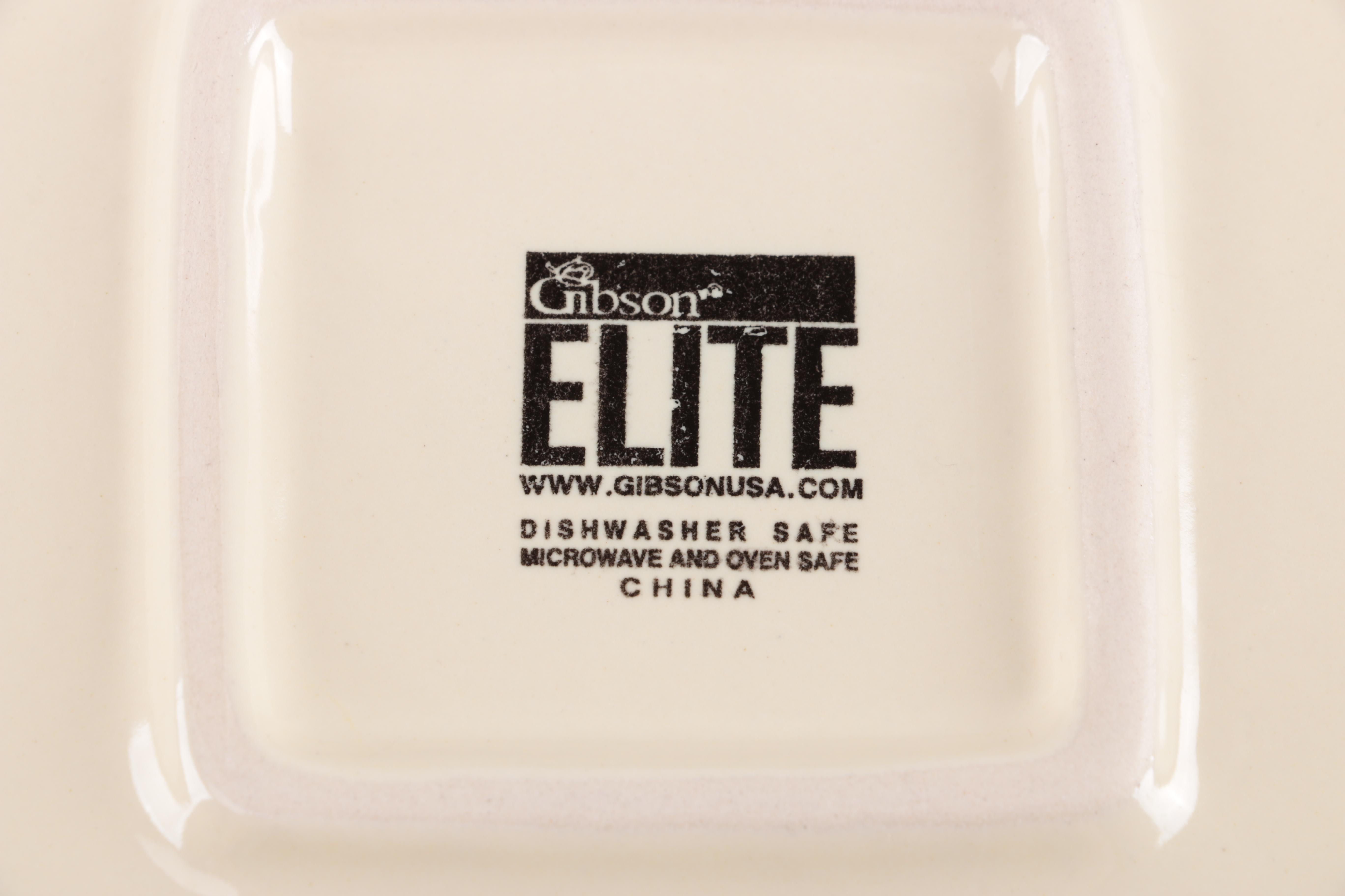 Ceramic Serveware Including Gibson Elite