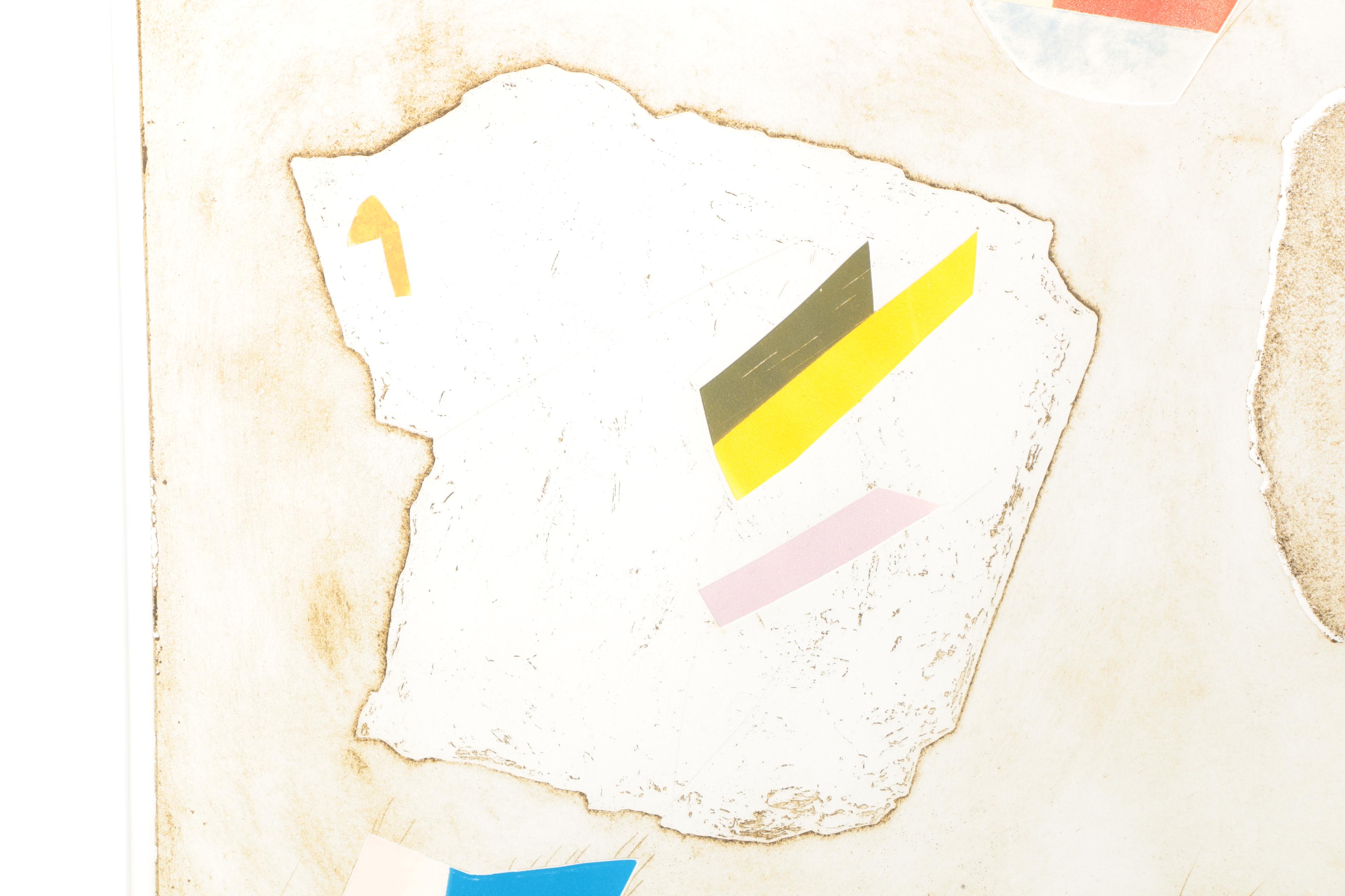 Signed Aquatint Etching with Collagraphy Elements on Paper