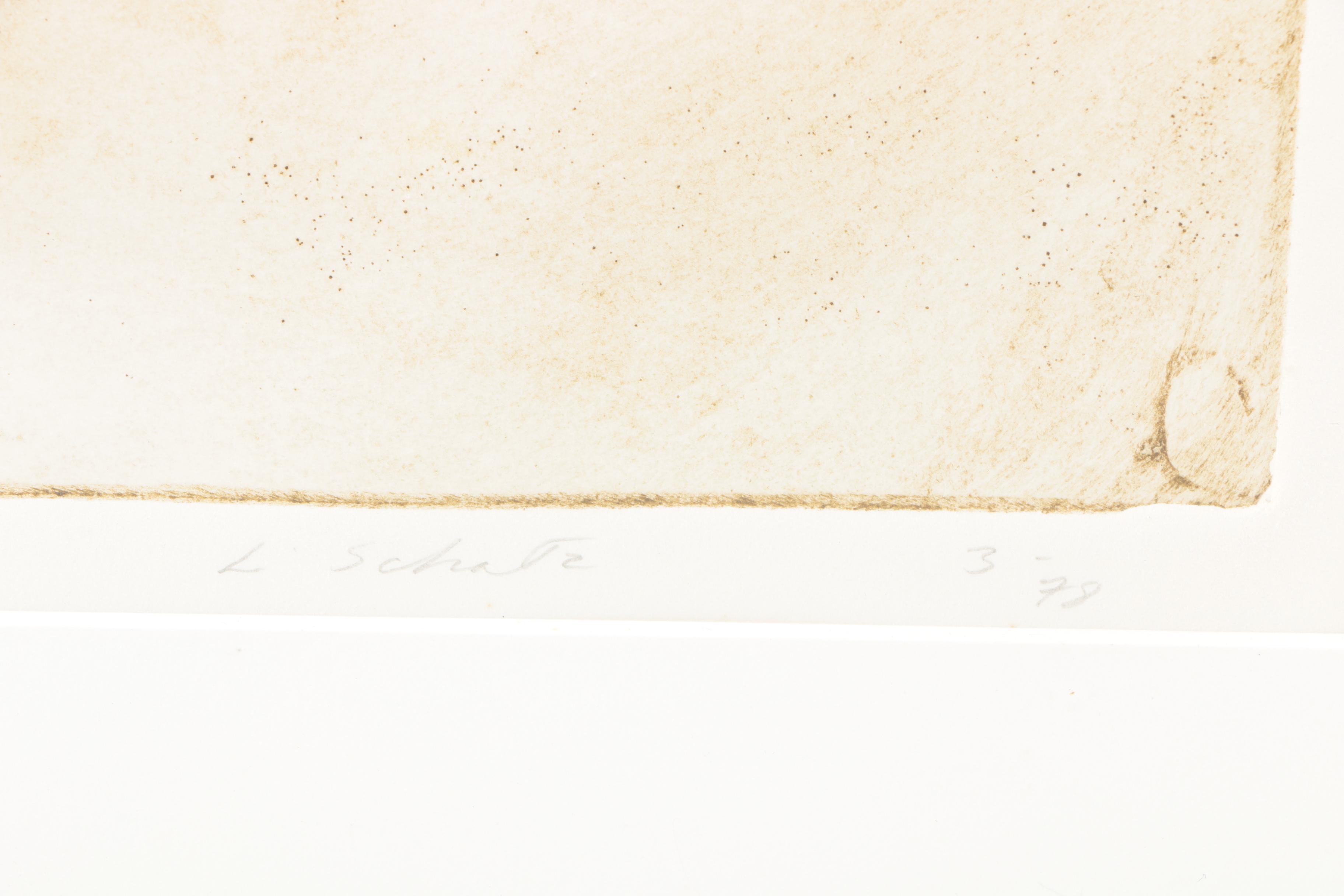 Signed Aquatint Etching with Collagraphy Elements on Paper