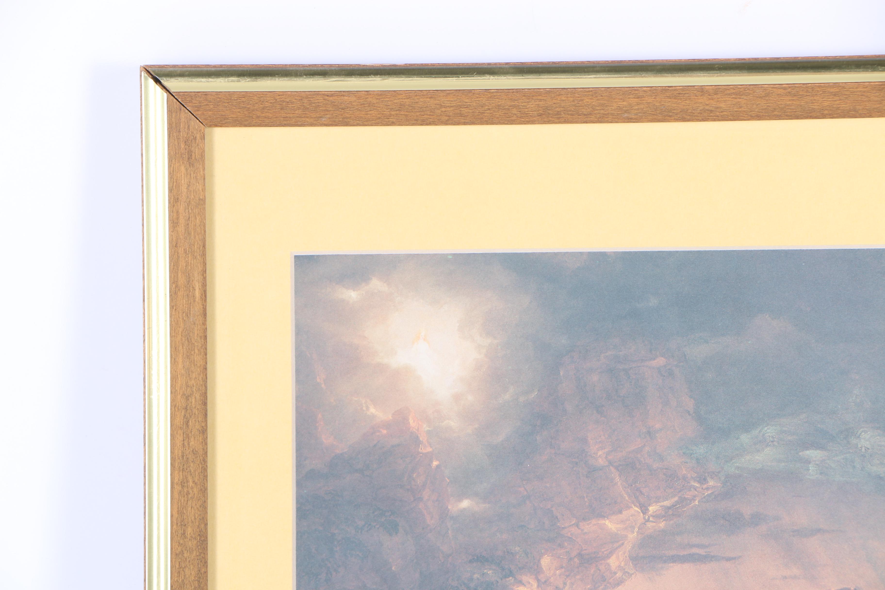 Framed Offset Lithograph After Thomas Cole's "The Voyage of Life: Manhood"