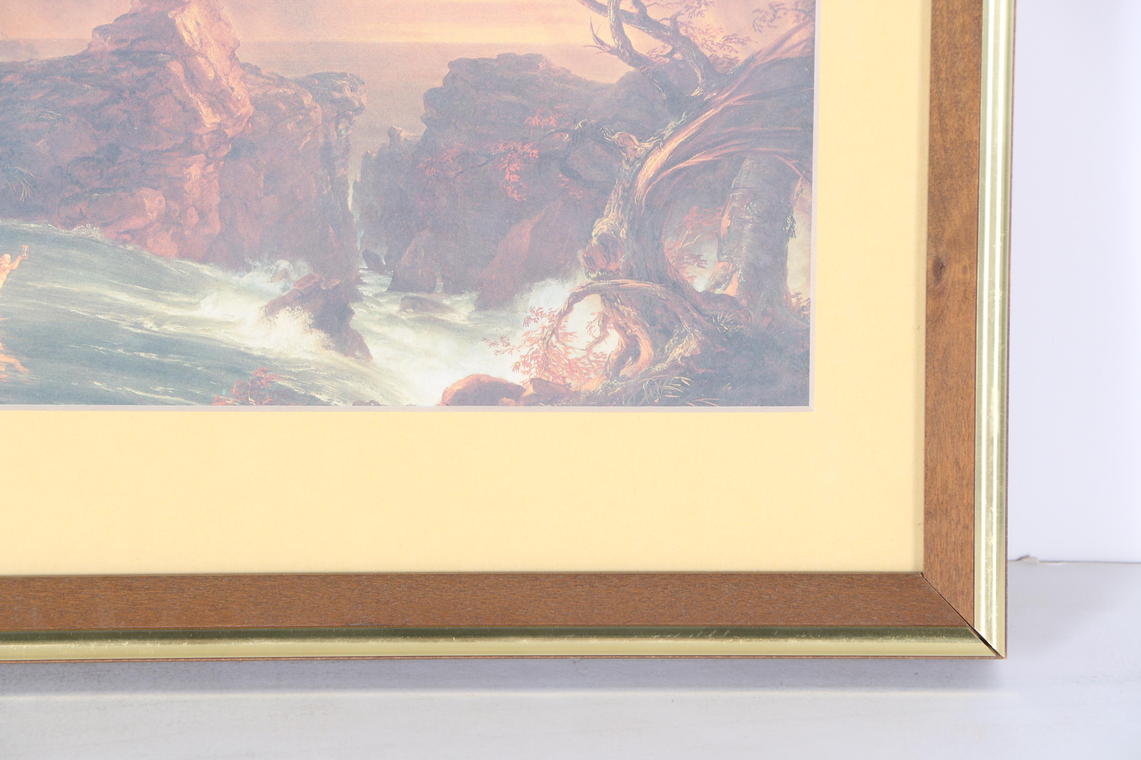 Framed Offset Lithograph After Thomas Cole's "The Voyage of Life: Manhood"