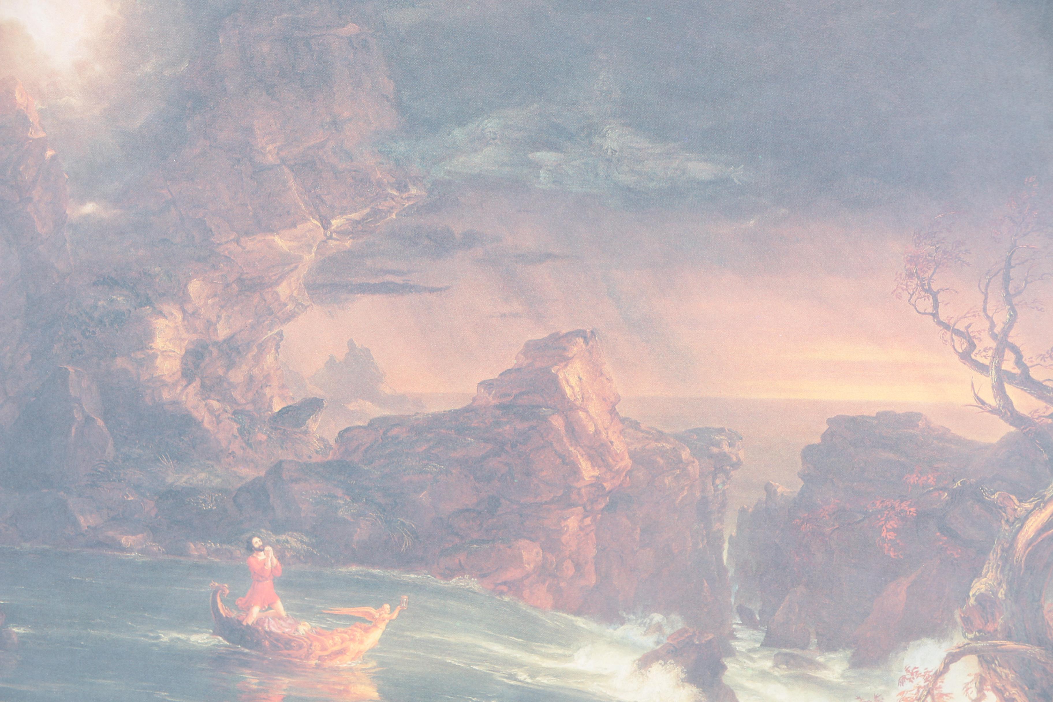 Framed Offset Lithograph After Thomas Cole's "The Voyage of Life: Manhood"