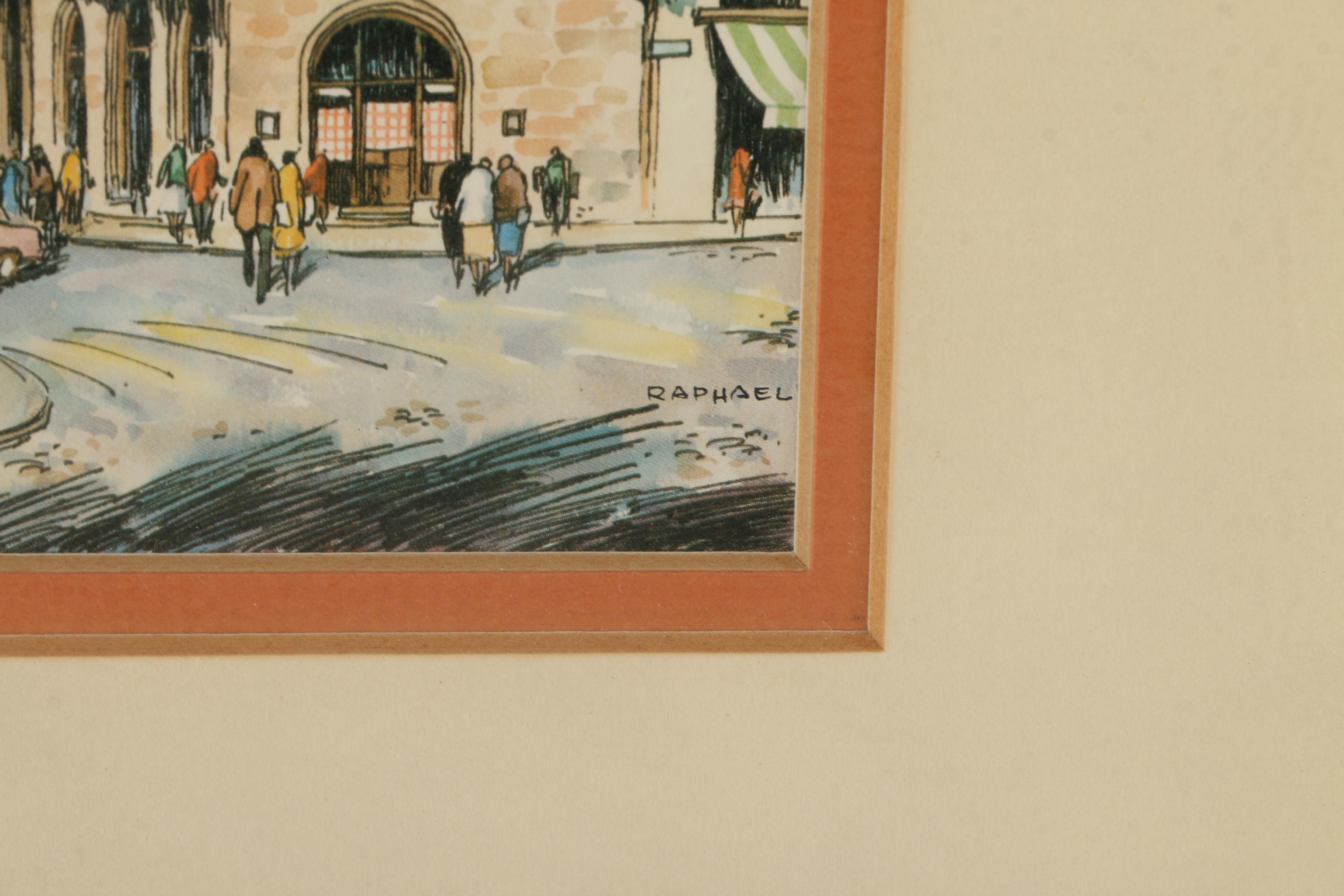 Hand Colored Etching and Offset Lithograph of the Kammerzell House