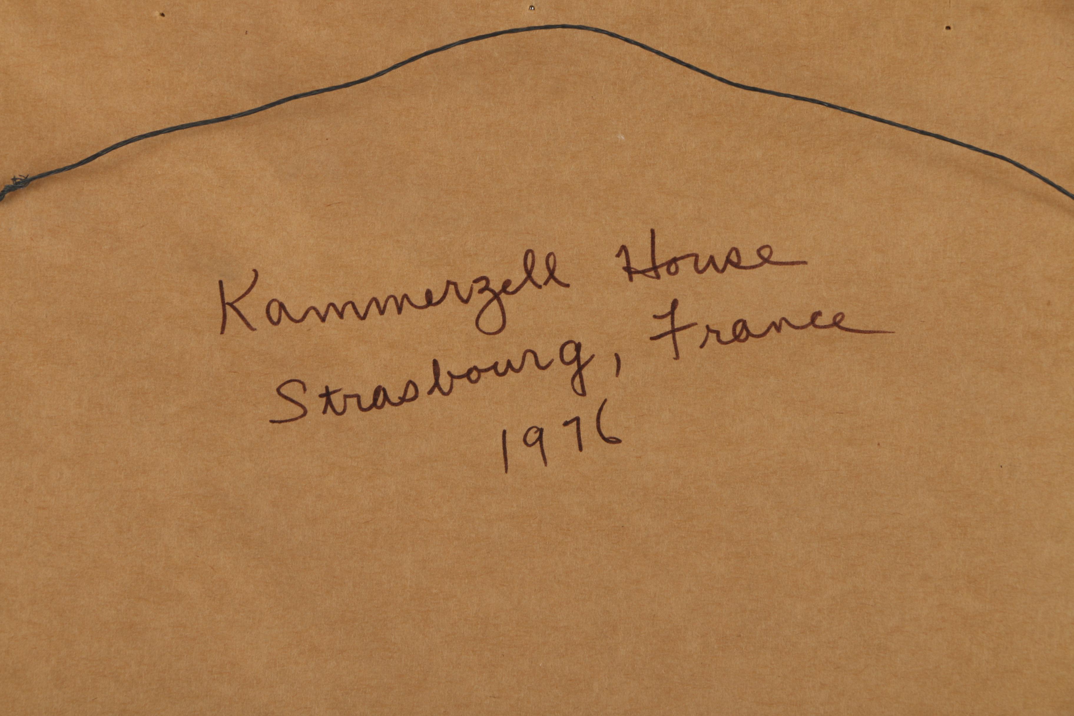 Hand Colored Etching and Offset Lithograph of the Kammerzell House