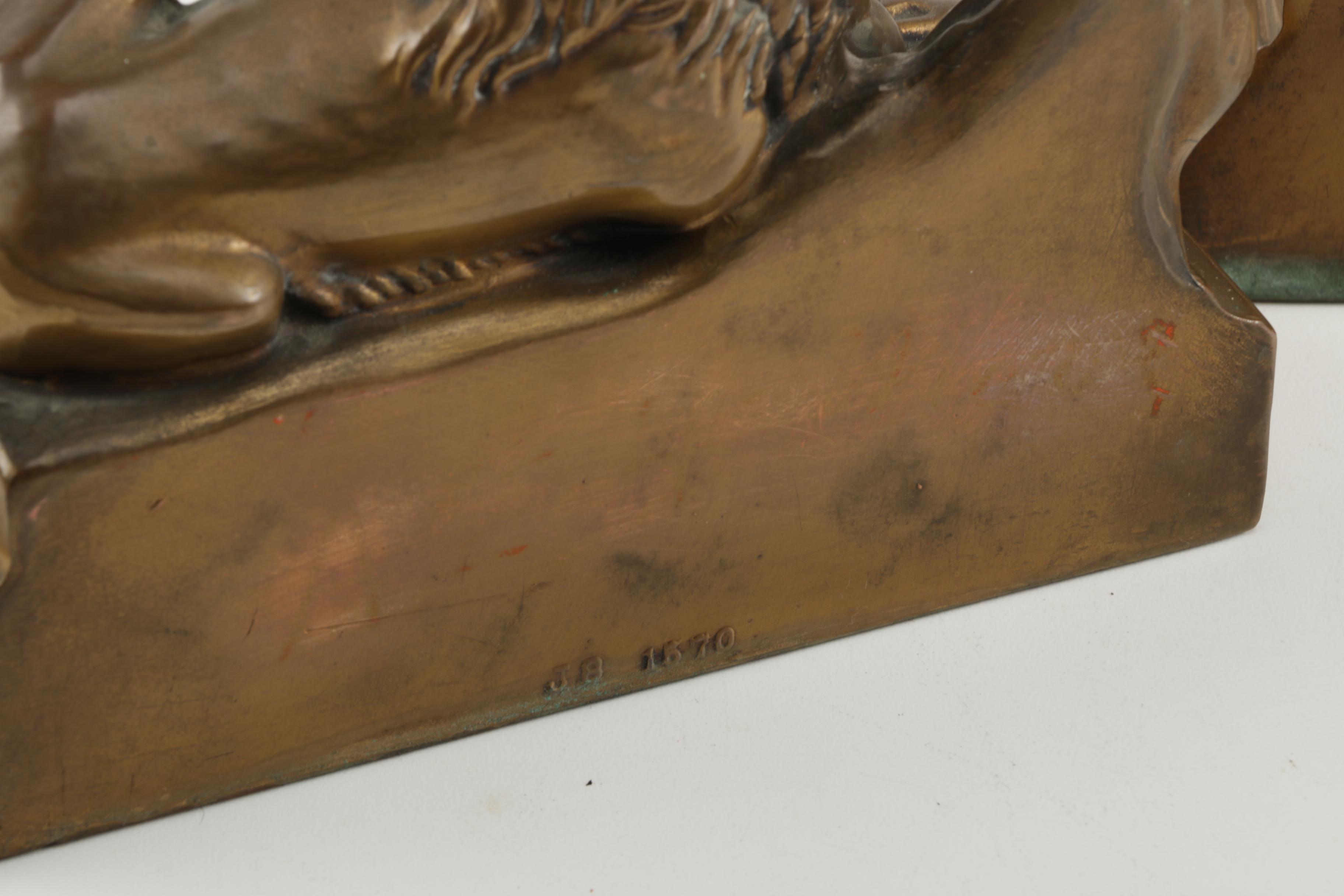 Replica Lion Monument of Lucerne Bookends