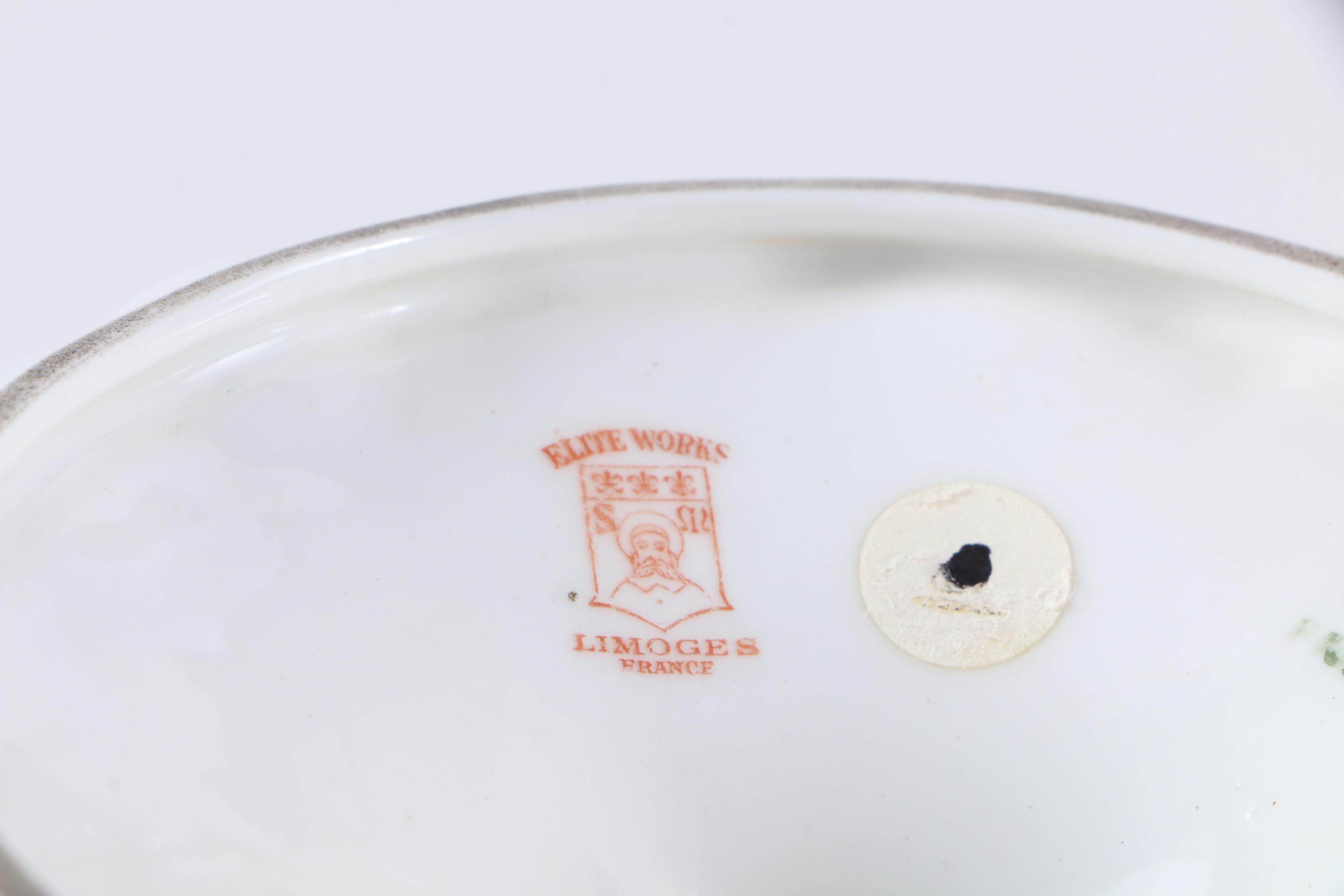 Elite Works Decorated Limoges Floral Compote