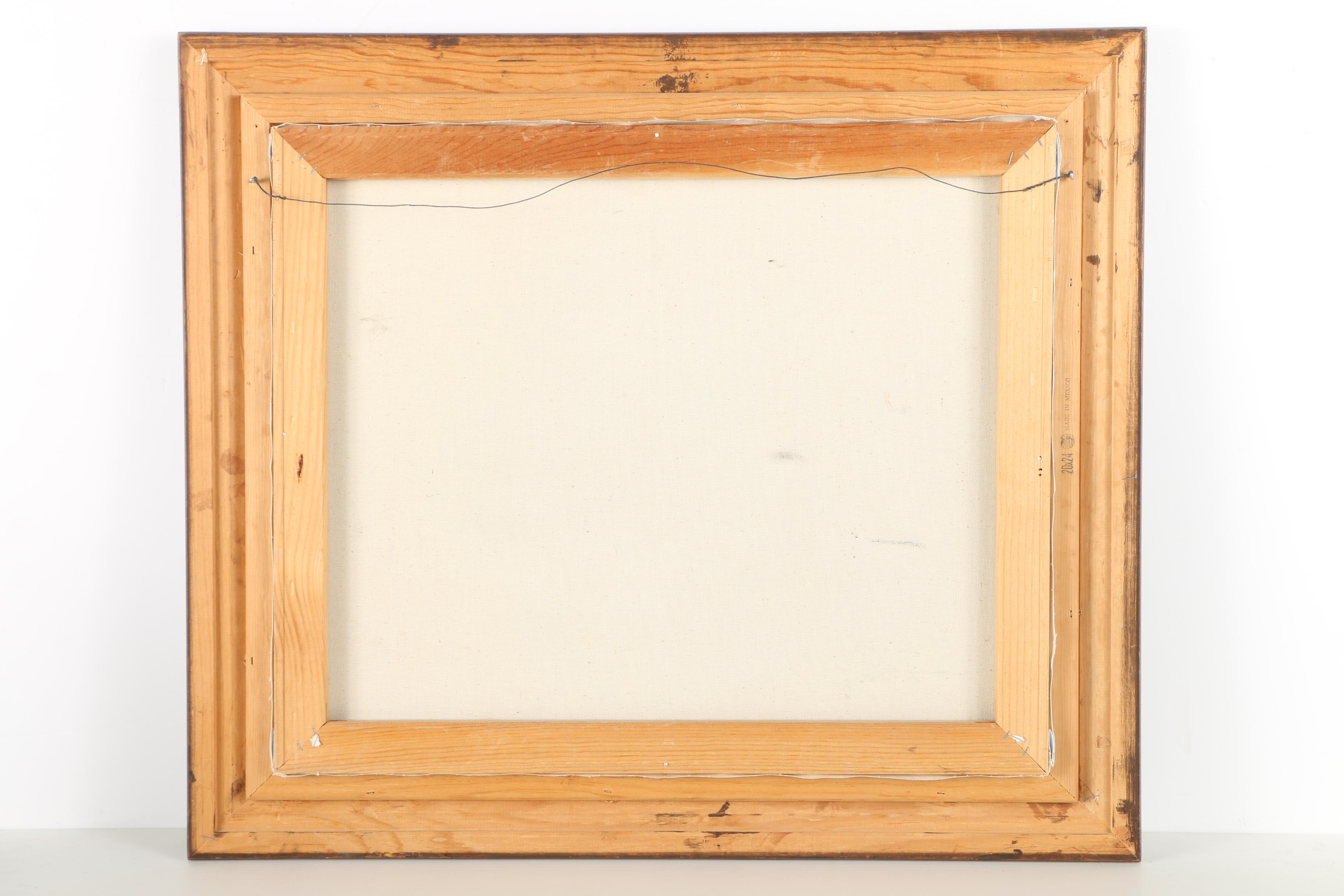 W. Jones Oil Painting on Canvas of Autumn Woodland Landscape