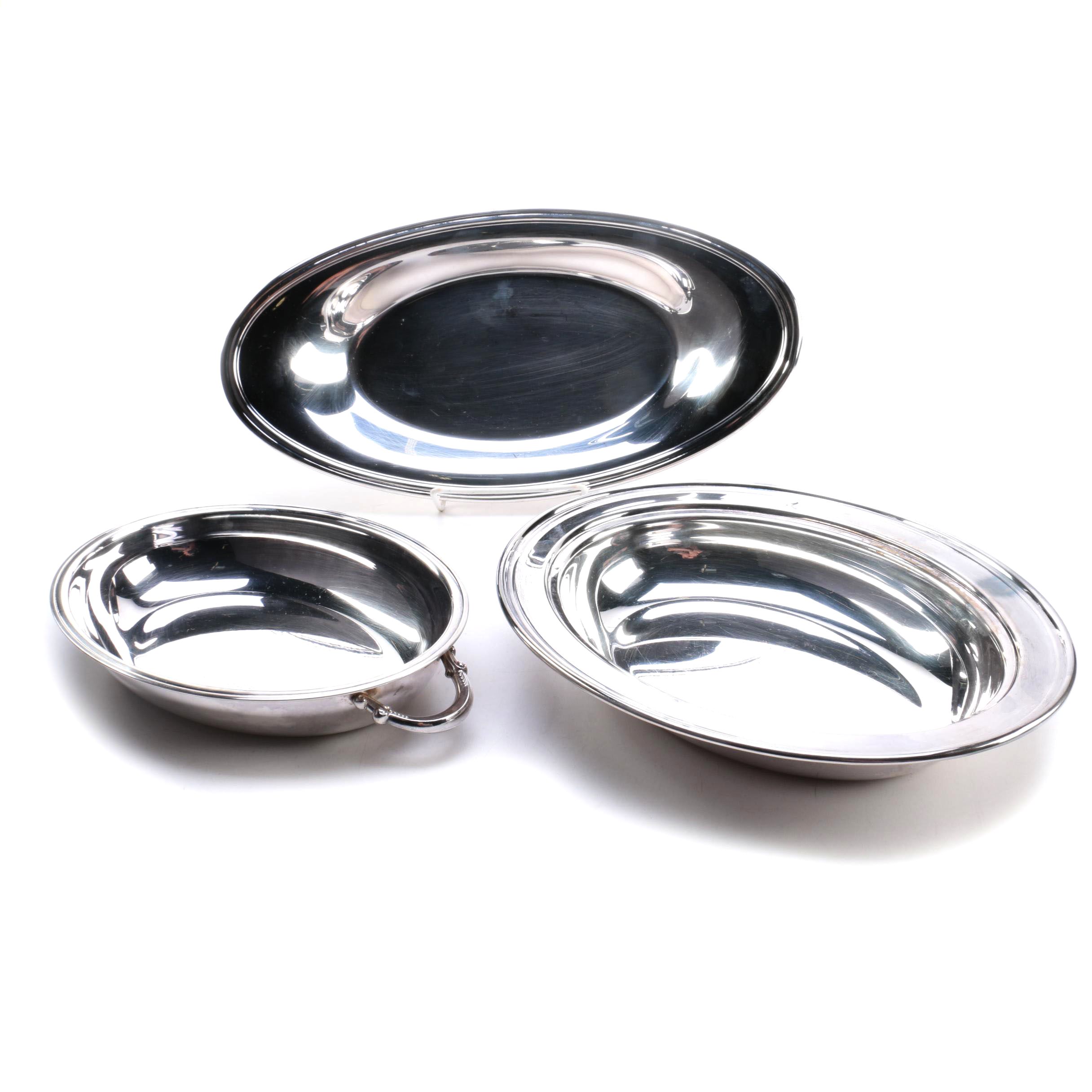 Silver Plate Trays with Lid Featuring Oneida