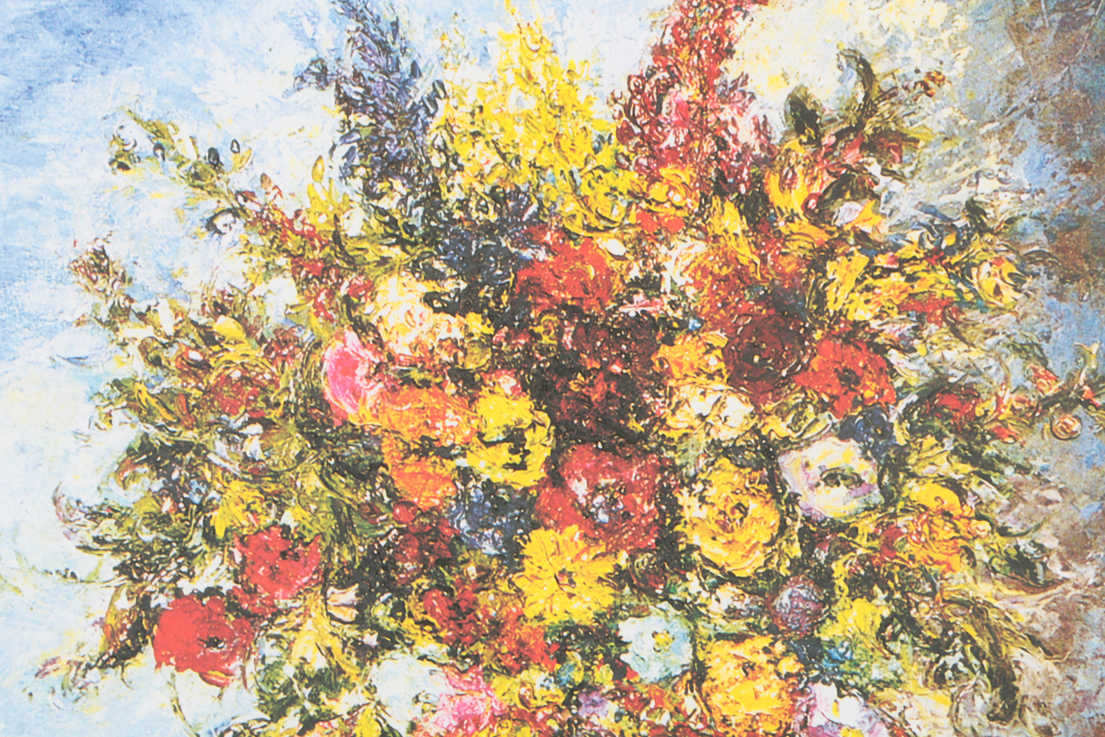 Duaiv Signed Artist's Proof Offset Lithograph on Paper "Flowers"