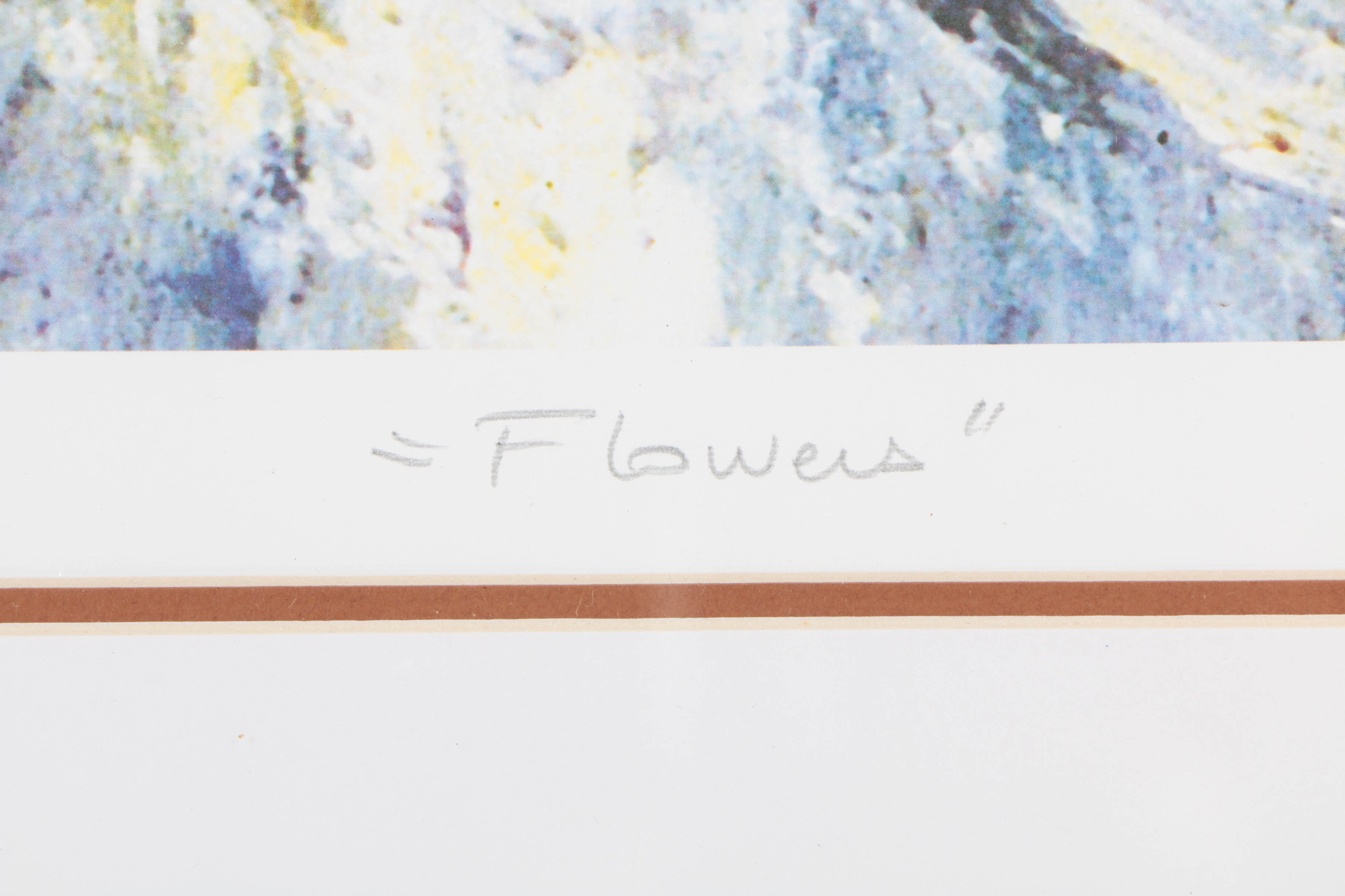 Duaiv Signed Artist's Proof Offset Lithograph on Paper "Flowers"