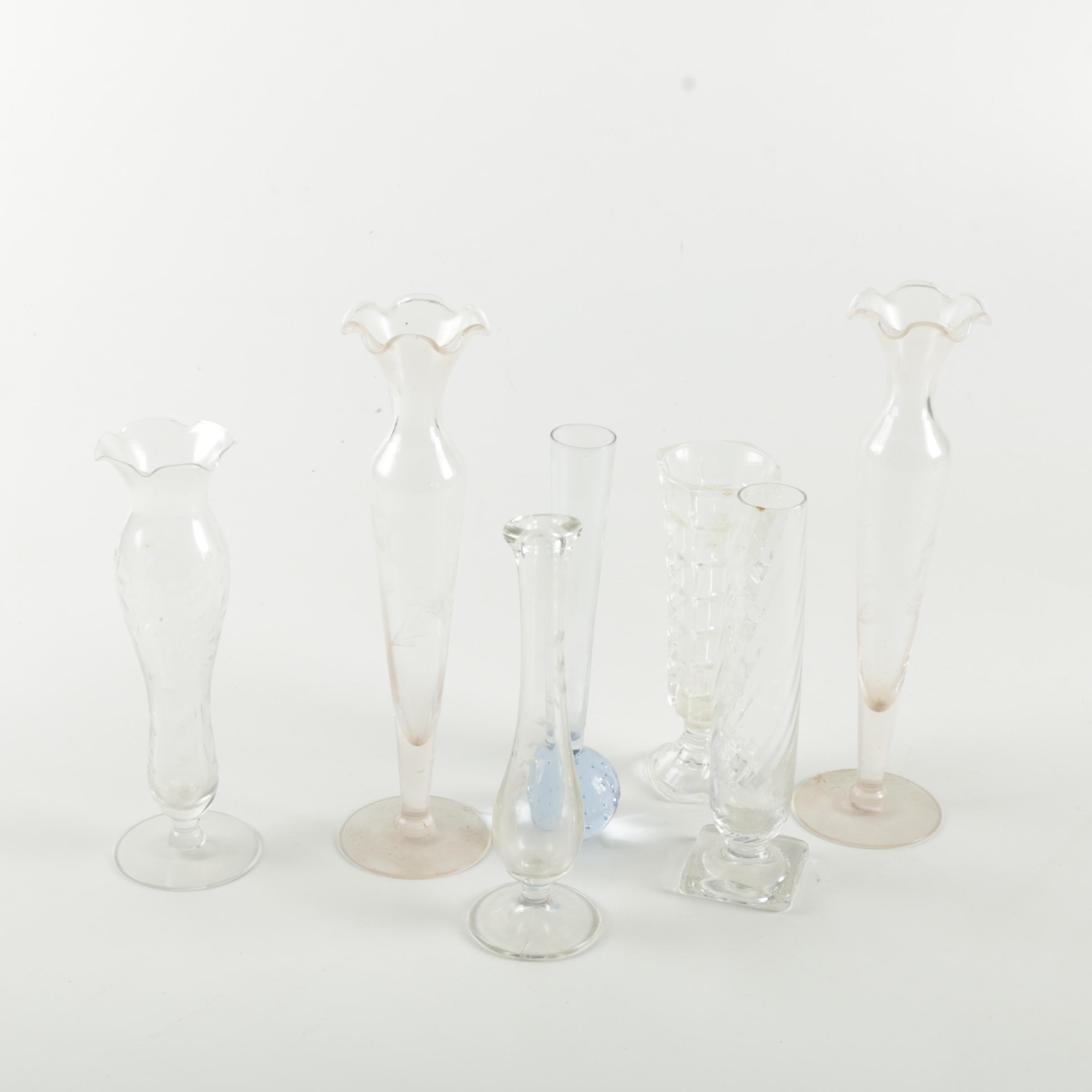 Assorted Clear Glass Vase Selection