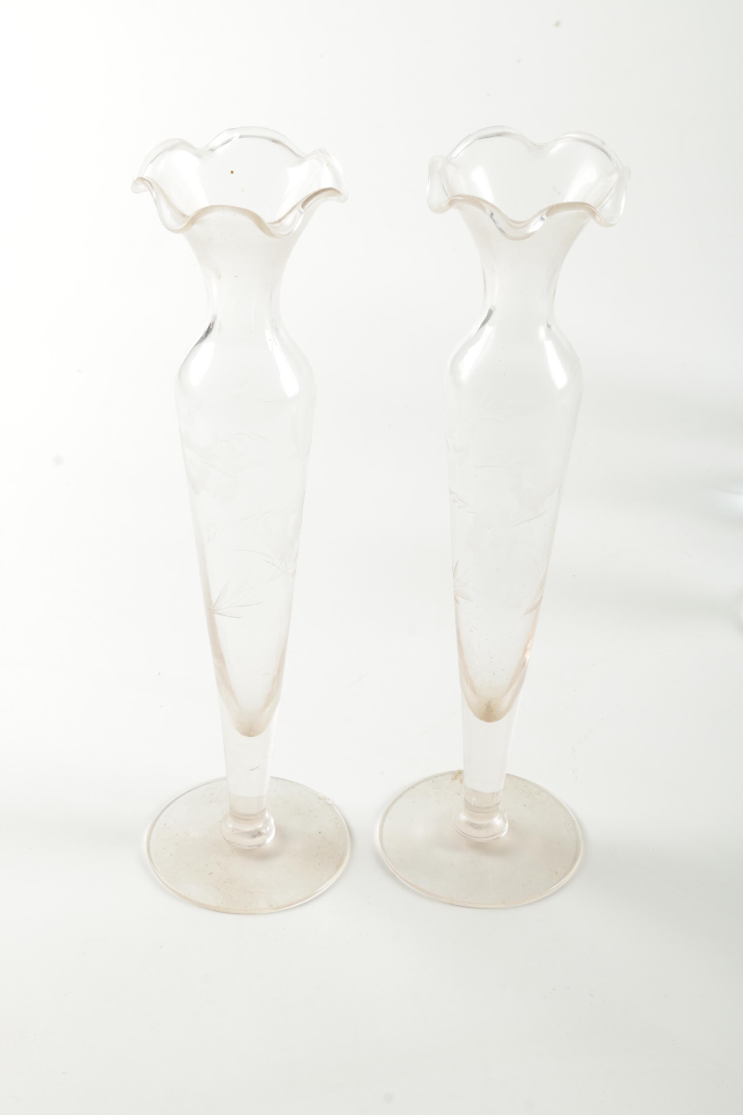 Assorted Clear Glass Vase Selection