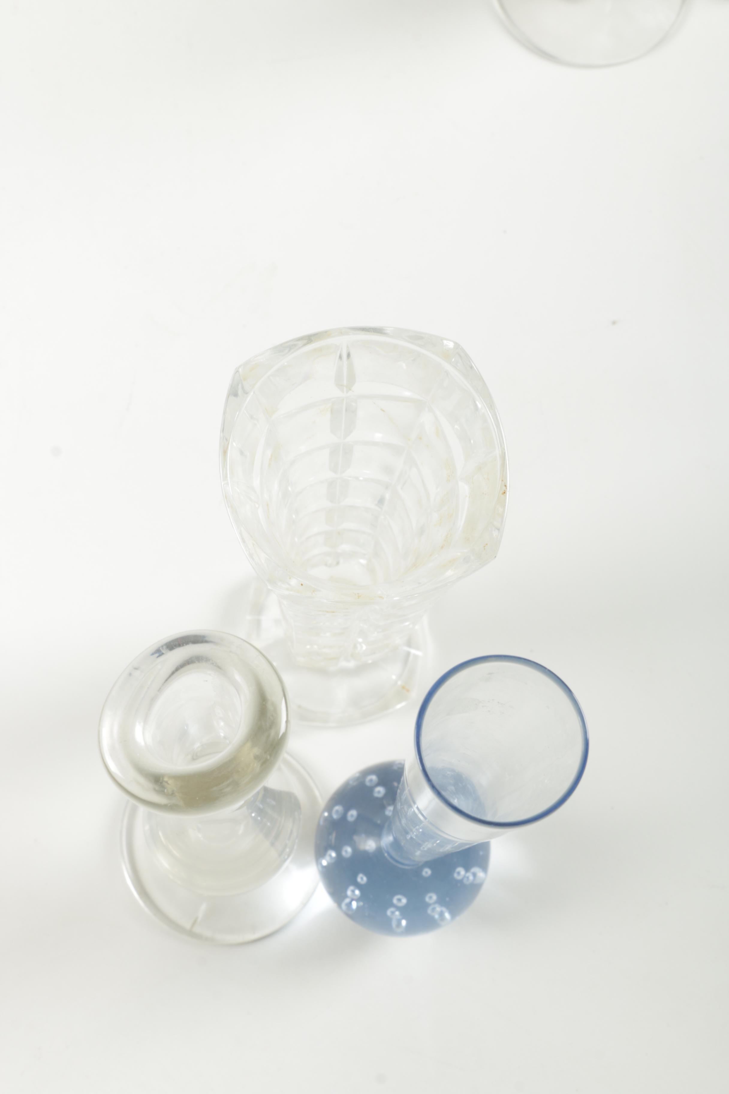 Assorted Clear Glass Vase Selection