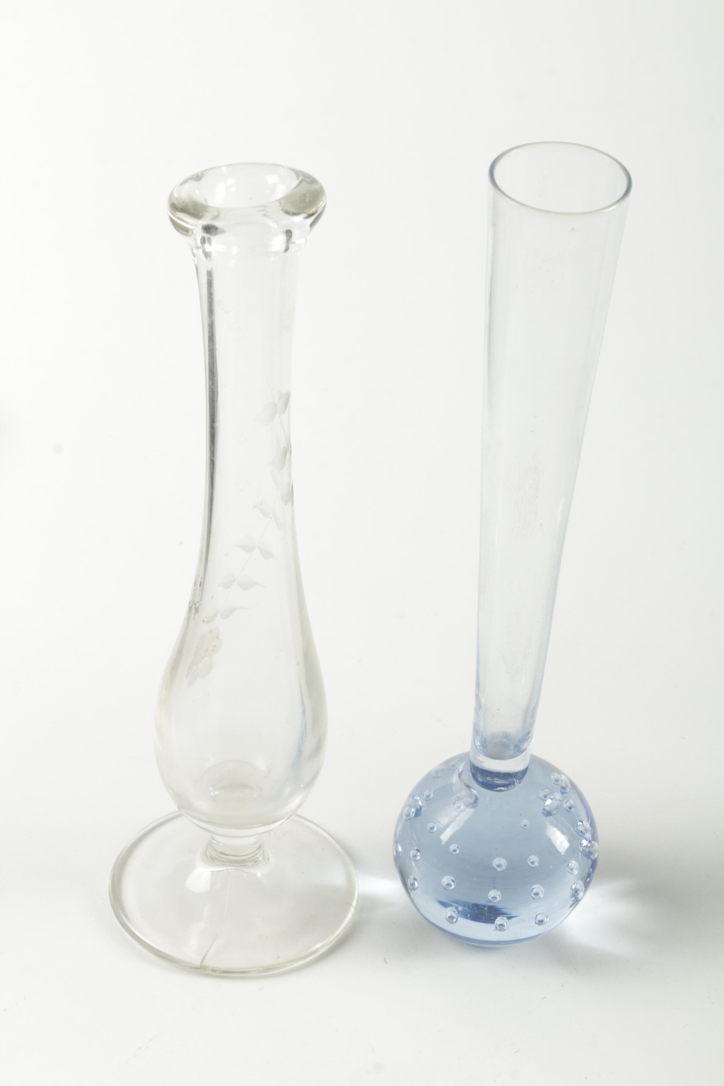 Assorted Clear Glass Vase Selection