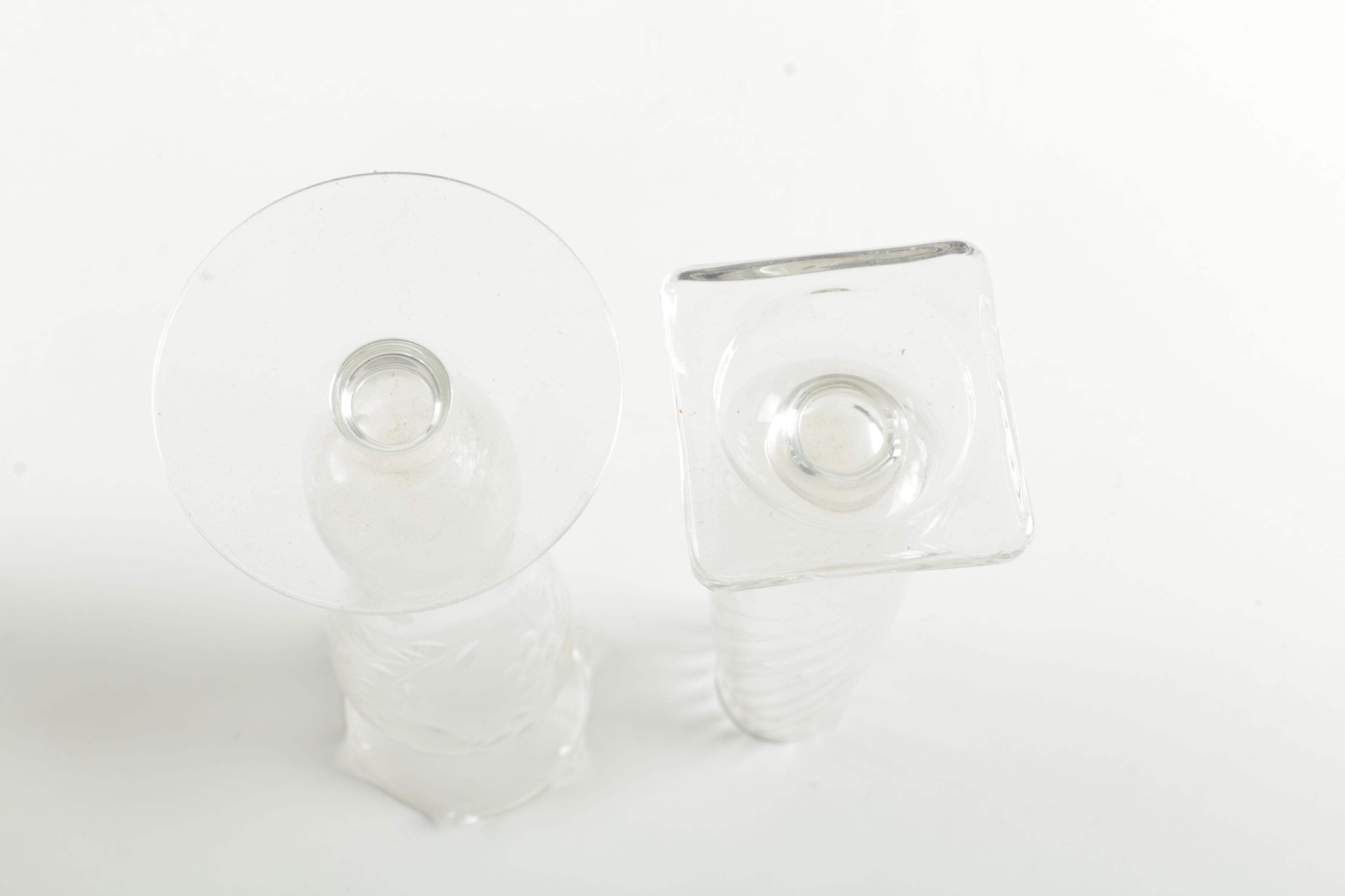 Assorted Clear Glass Vase Selection