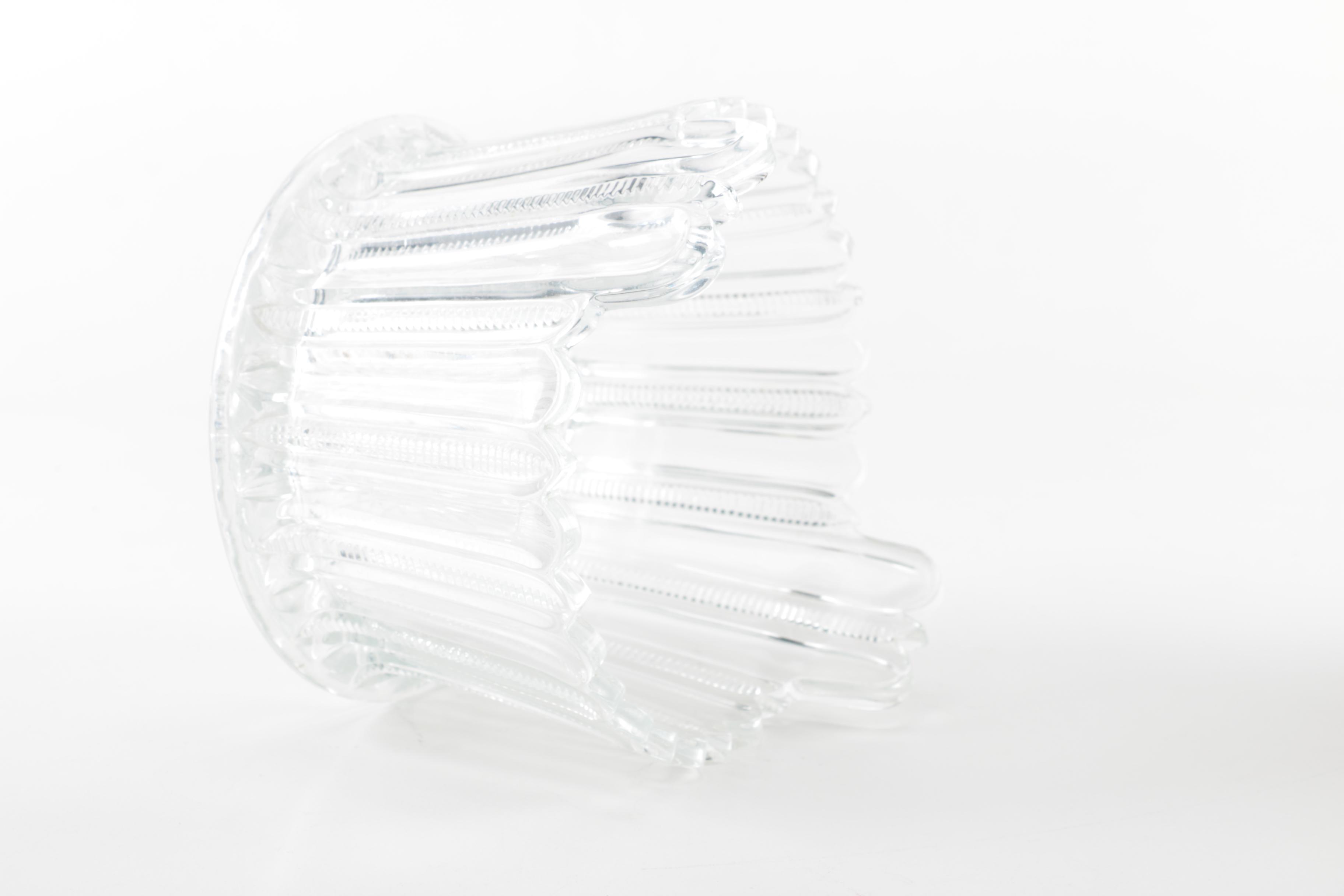 Pair of Pressed and Cut Crystal Accent Bowls