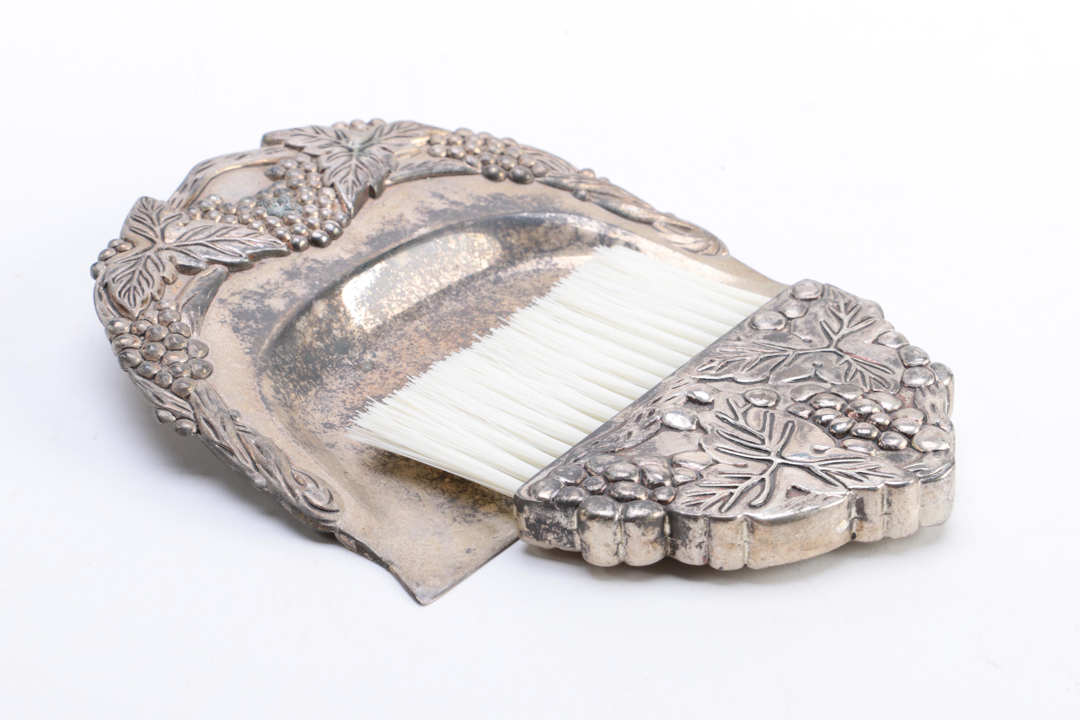 Home Decor with International Silver Co. Plated Silver Brush and Dust Pan