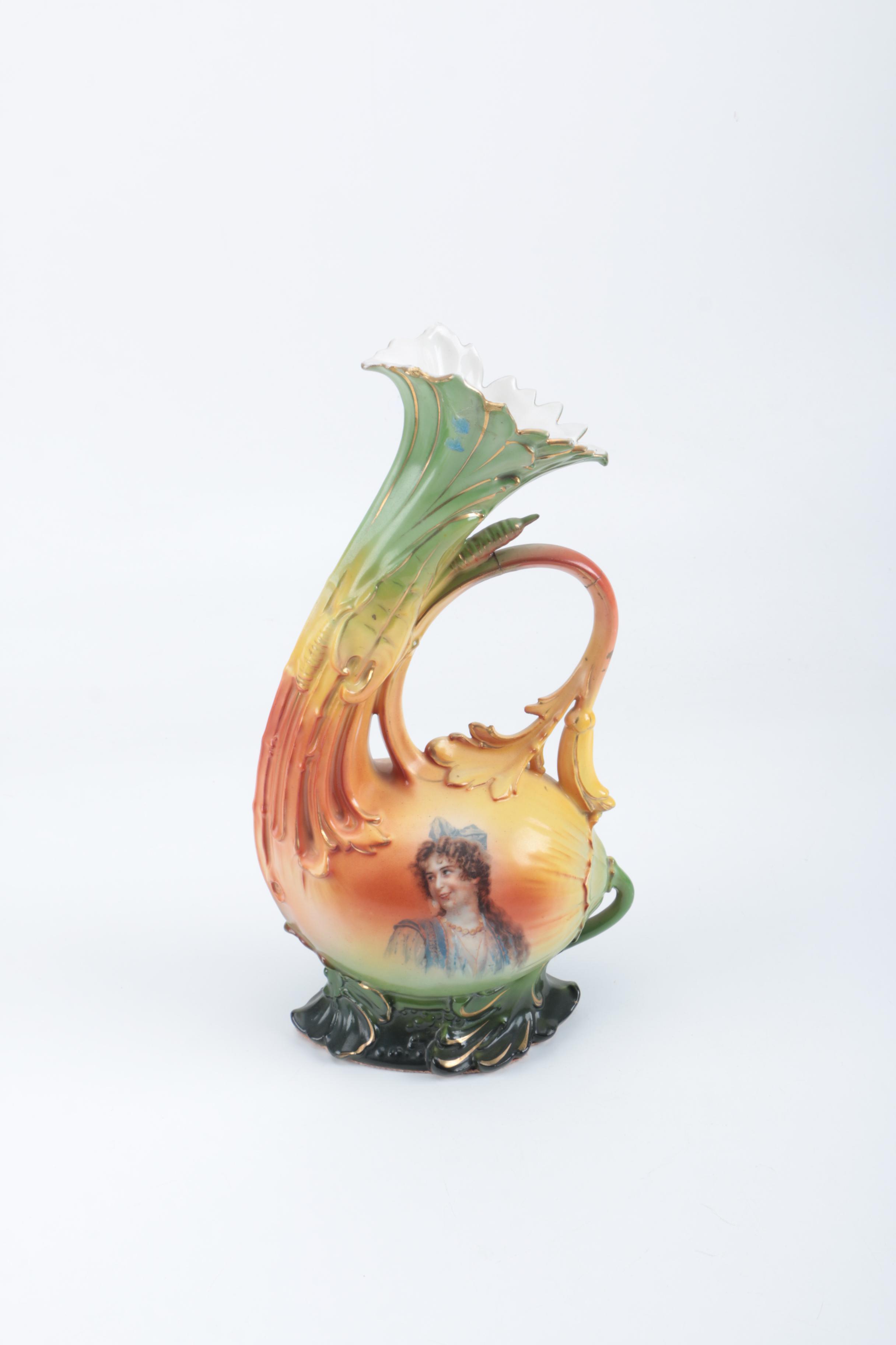 Flared Neck Portrait Vase
