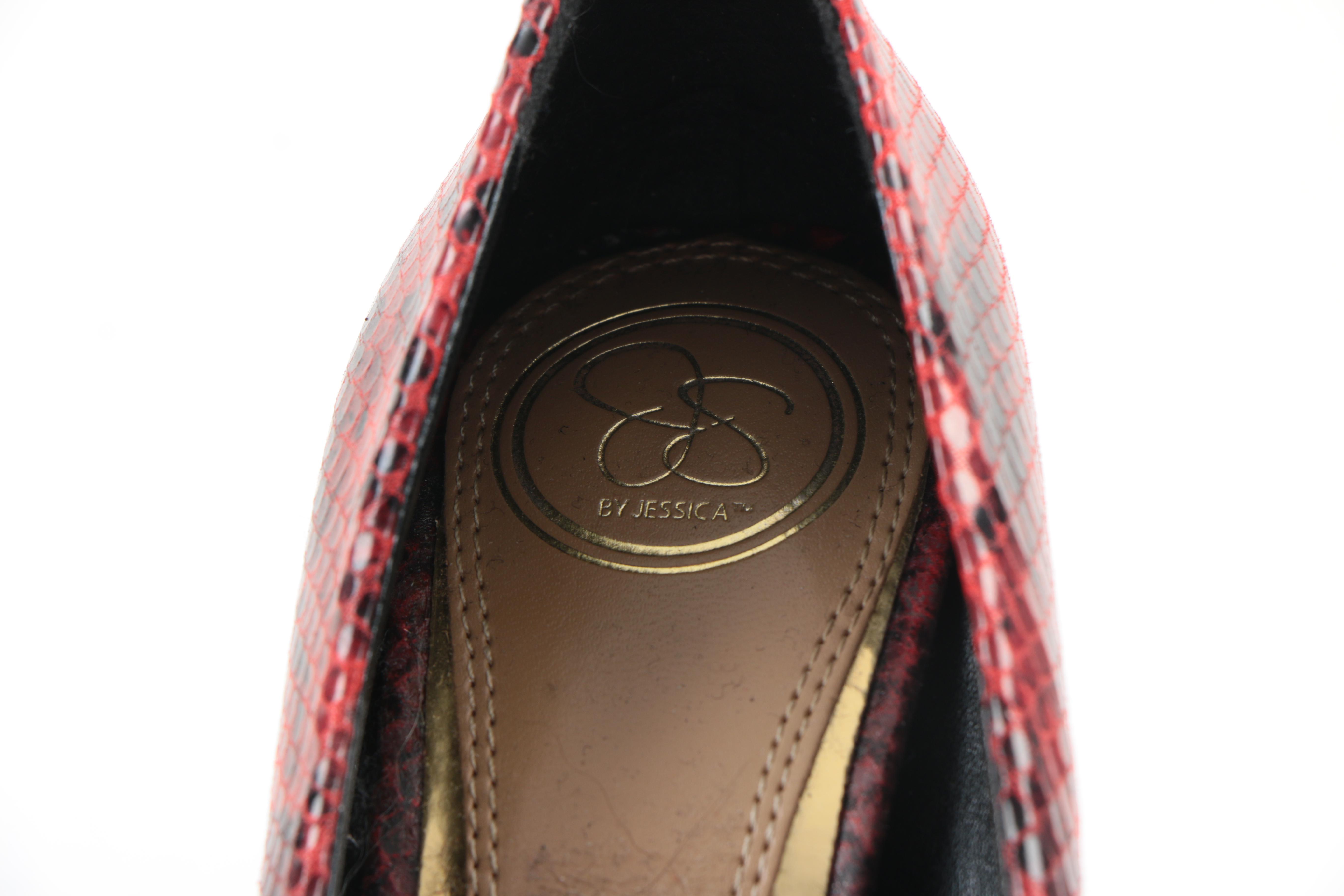 Two Pairs of Women's Snake Print Heels Including JS by Jessica