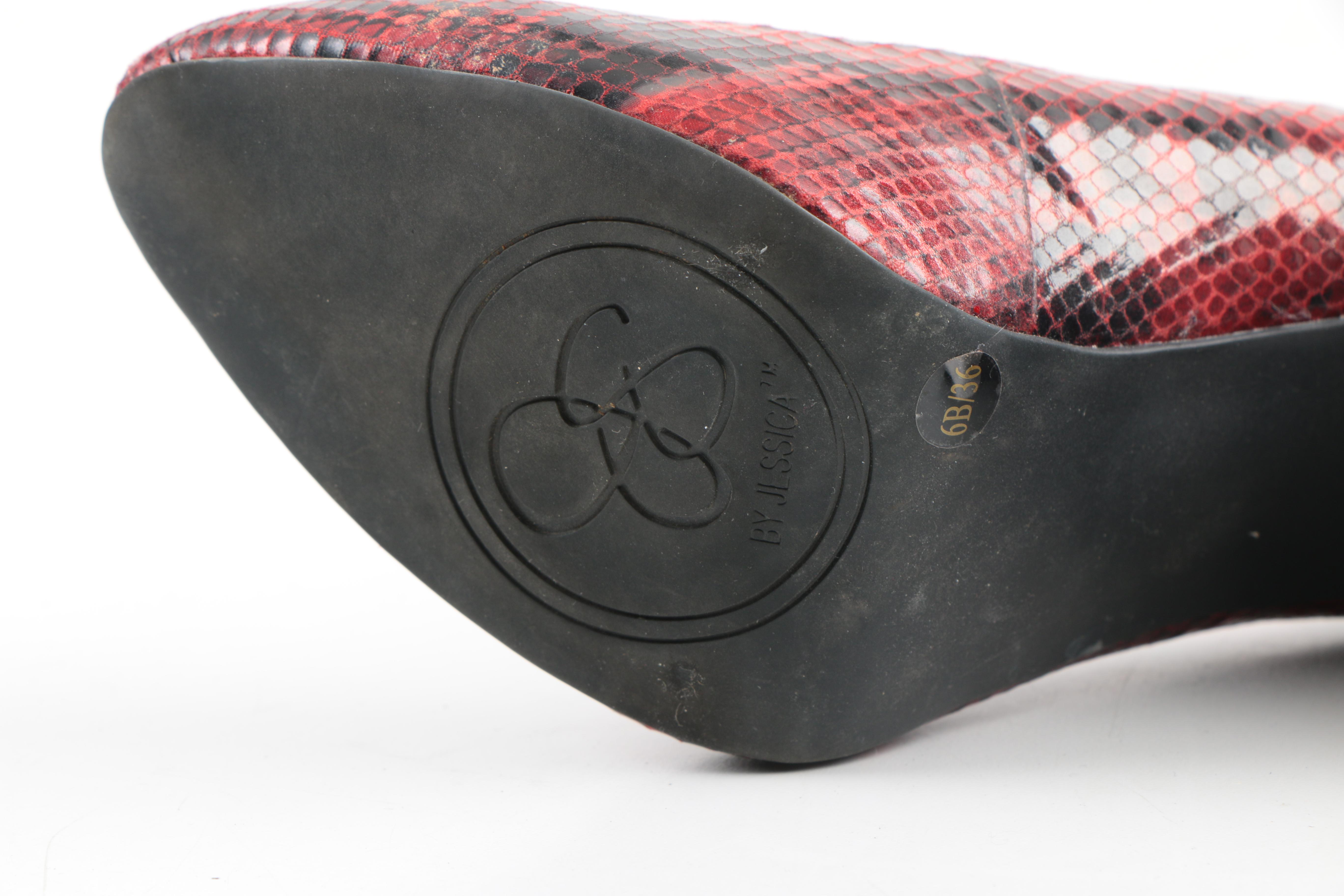 Two Pairs of Women's Snake Print Heels Including JS by Jessica