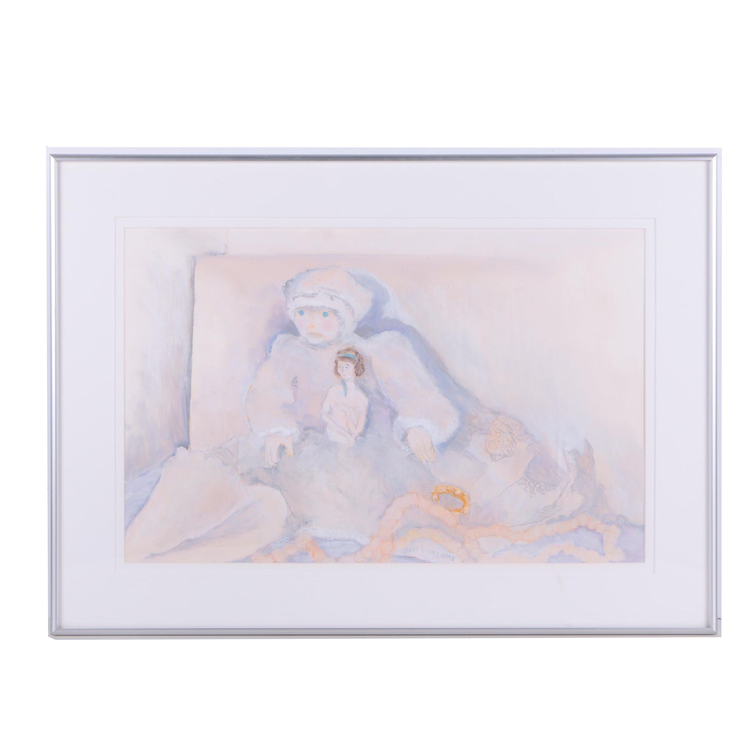 Jane W. Williams Oil on Paper "Memorabilia"