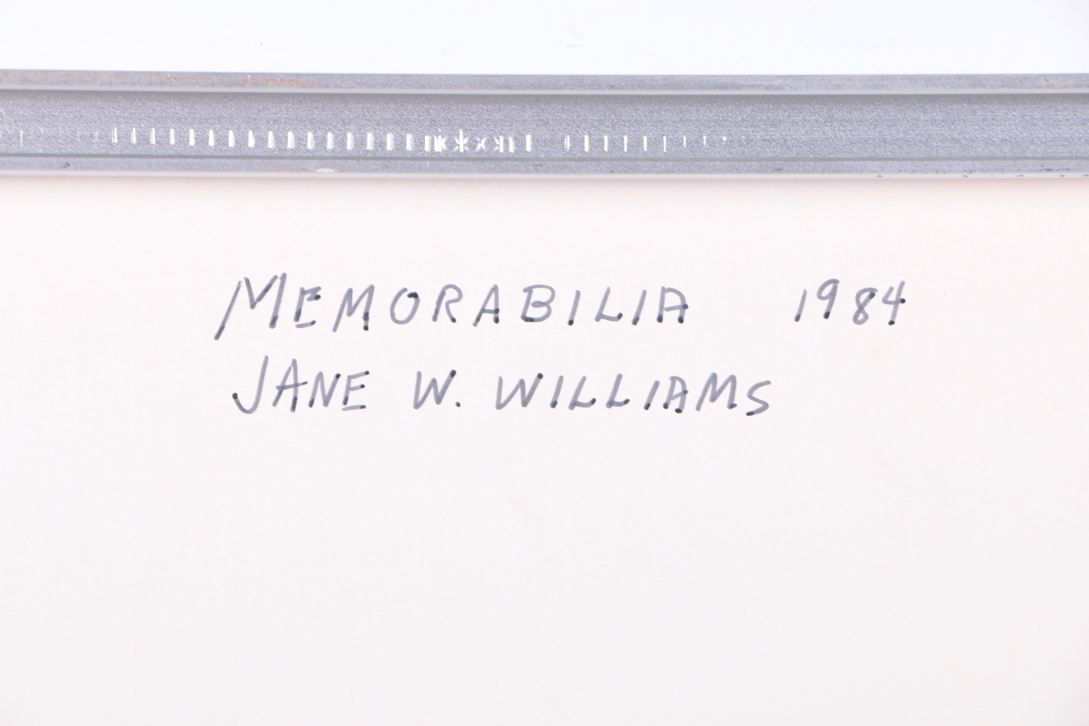 Jane W. Williams Oil on Paper "Memorabilia"
