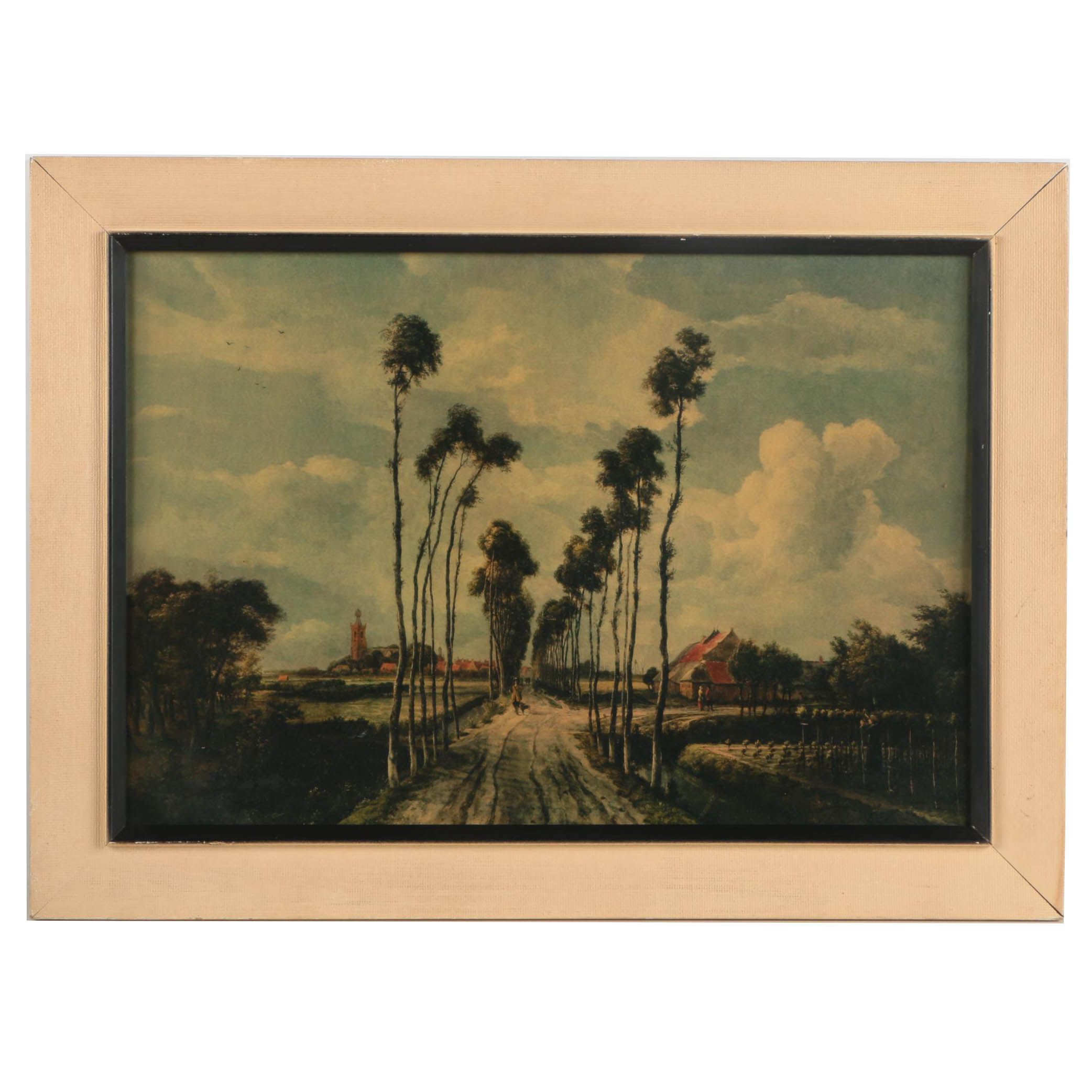 After Meindert Hobbema Offset Lithograph "The Avenue at Middelharnis"