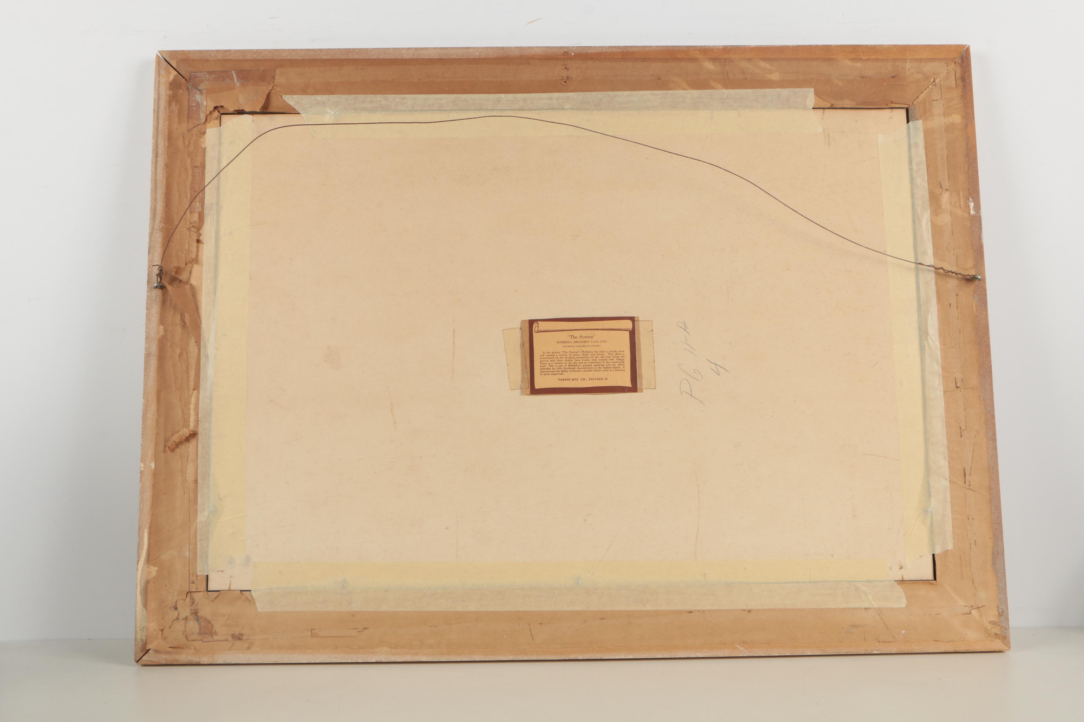 After Meindert Hobbema Offset Lithograph "The Avenue at Middelharnis"