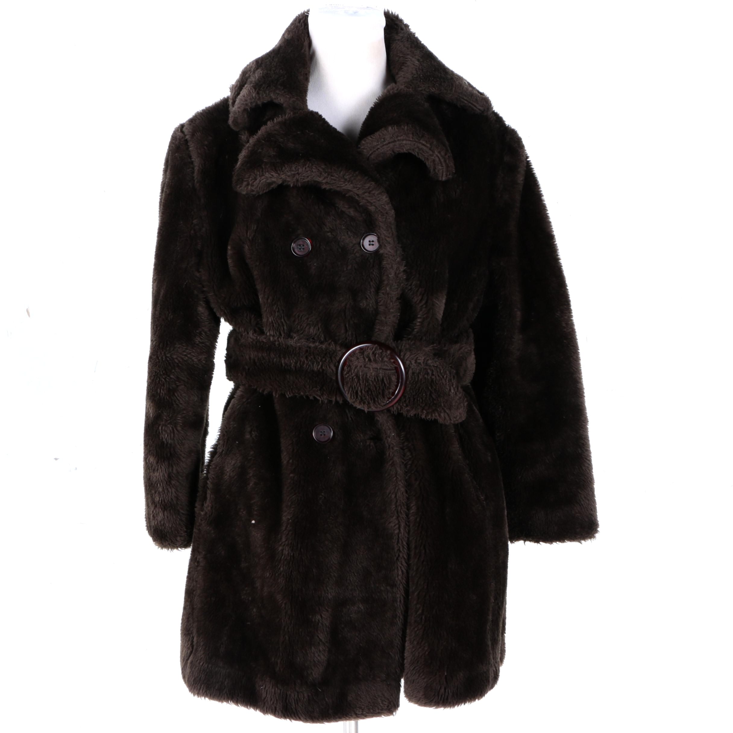 1960s Vintage Debutogs of New York Faux Fur Coat