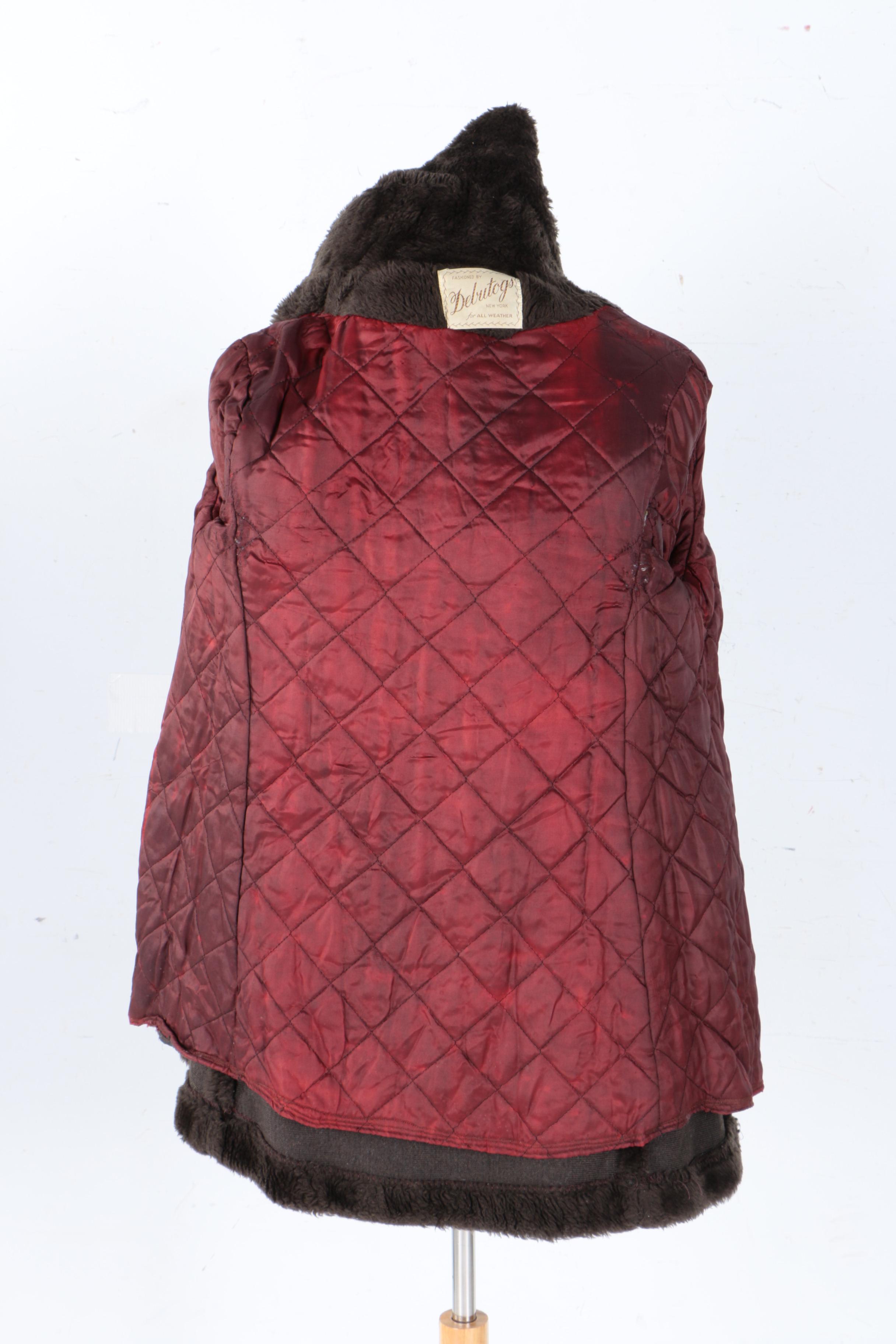 1960s Vintage Debutogs of New York Faux Fur Coat