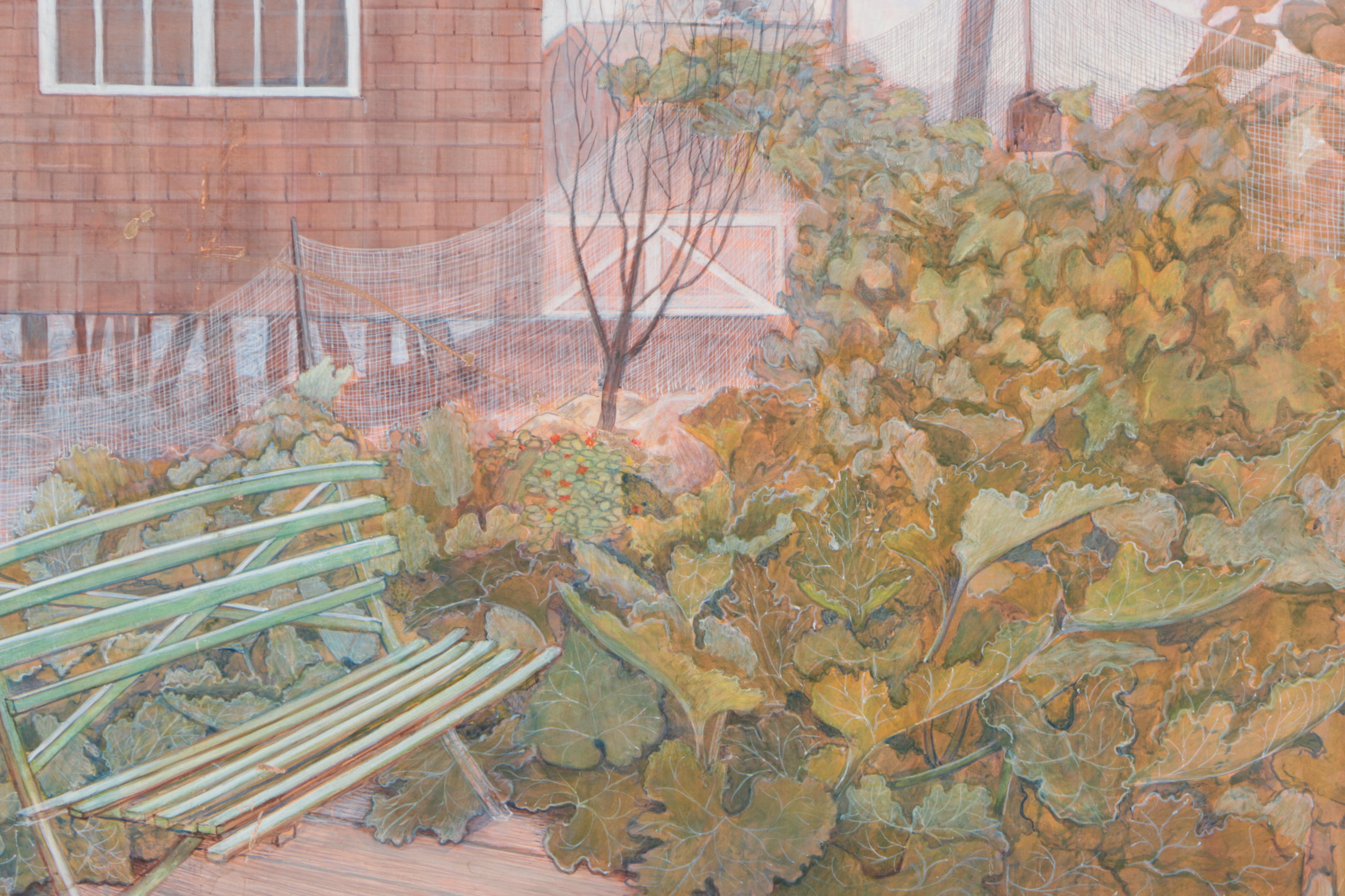 Joan Kerry Watercolor and Gouache Painting on Paper with Dunn Still Life