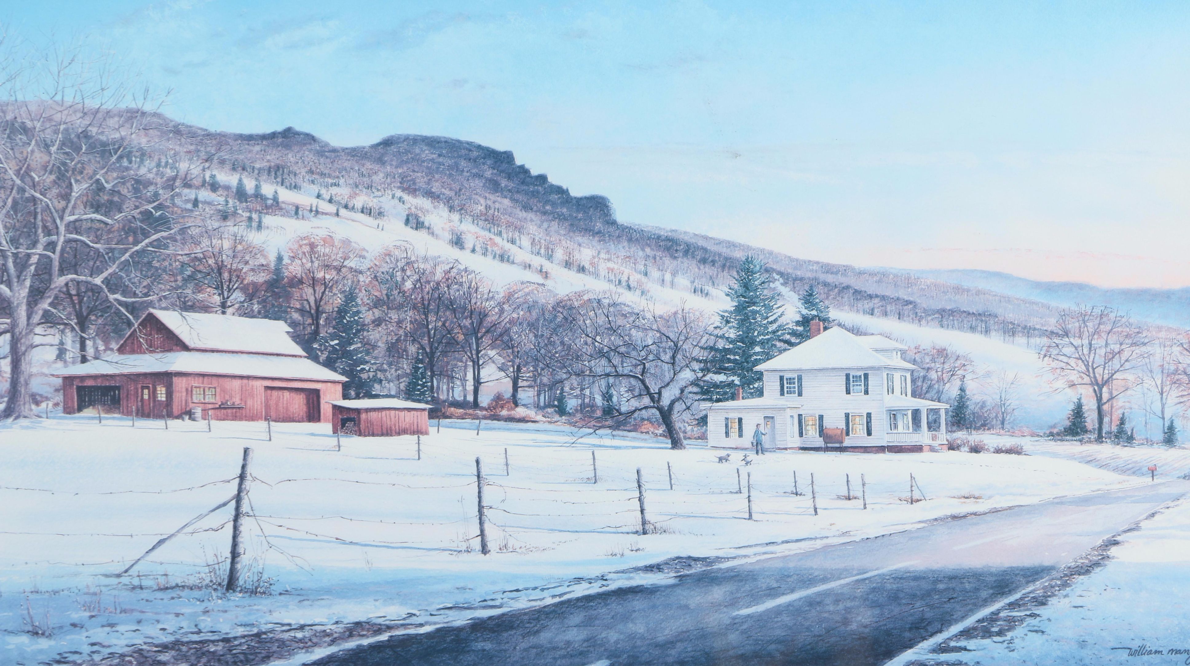 Signed Limited Edition Offset Lithograph "Daybreak At Grandfather Mountain"