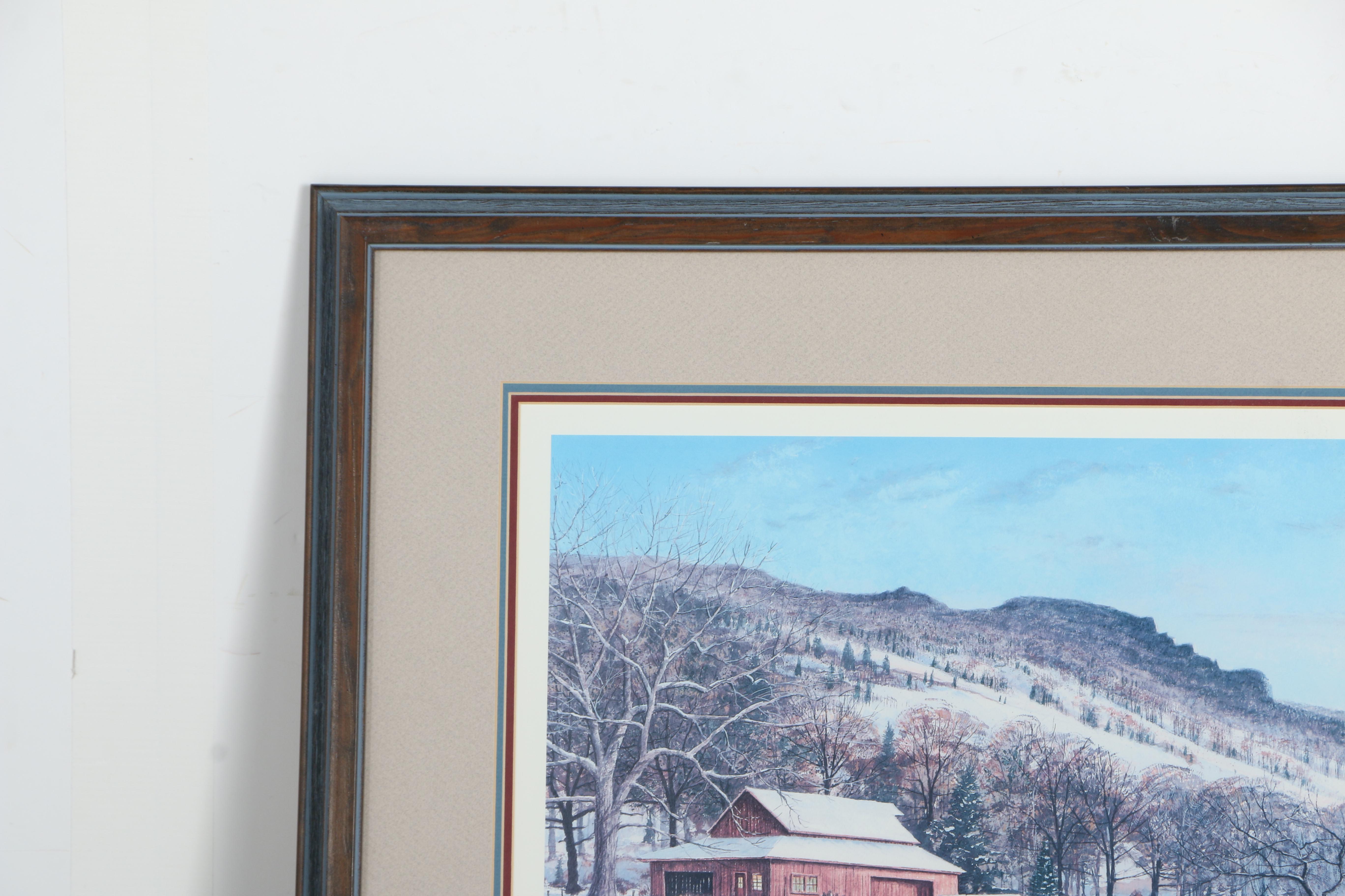 Signed Limited Edition Offset Lithograph "Daybreak At Grandfather Mountain"