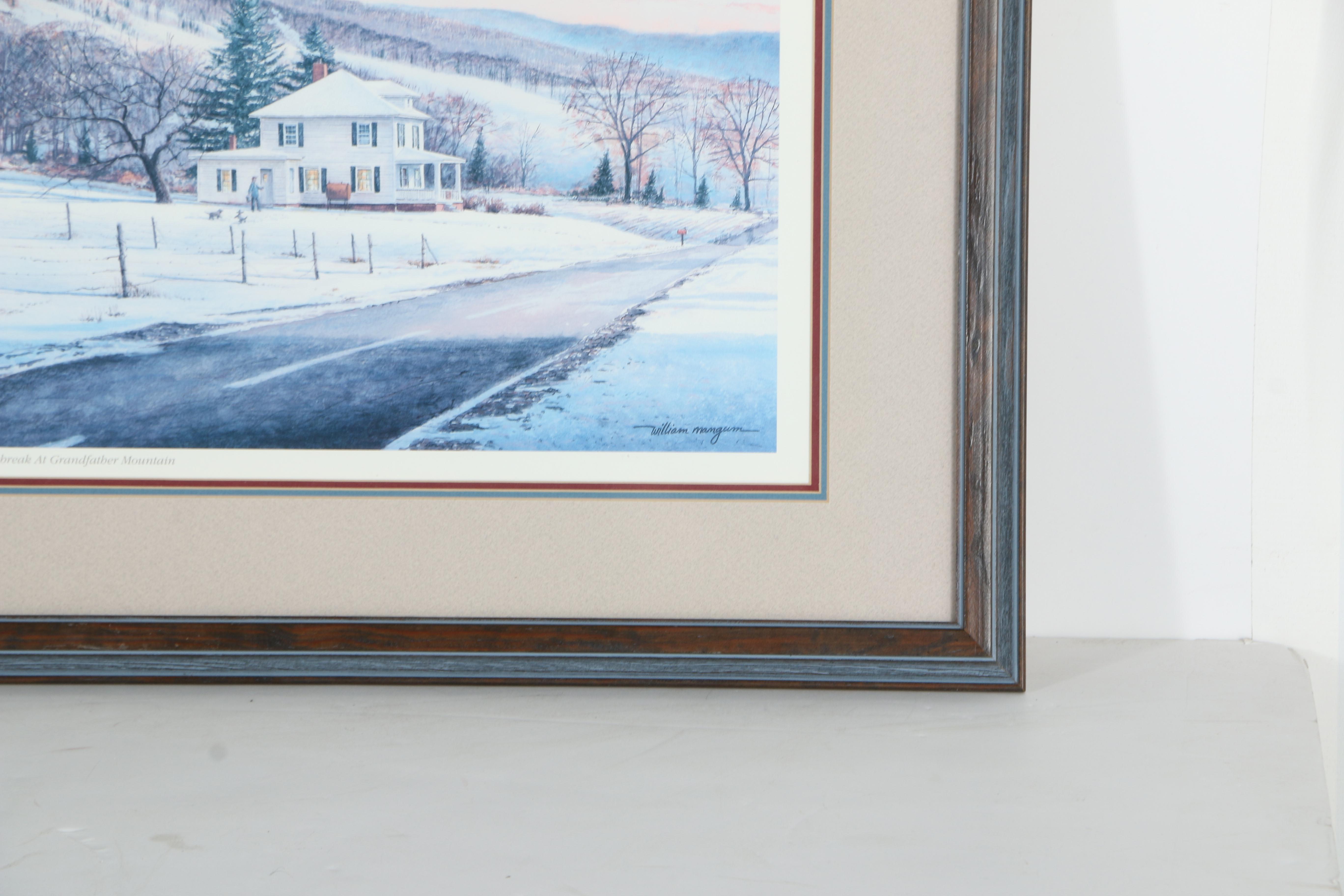 Signed Limited Edition Offset Lithograph "Daybreak At Grandfather Mountain"