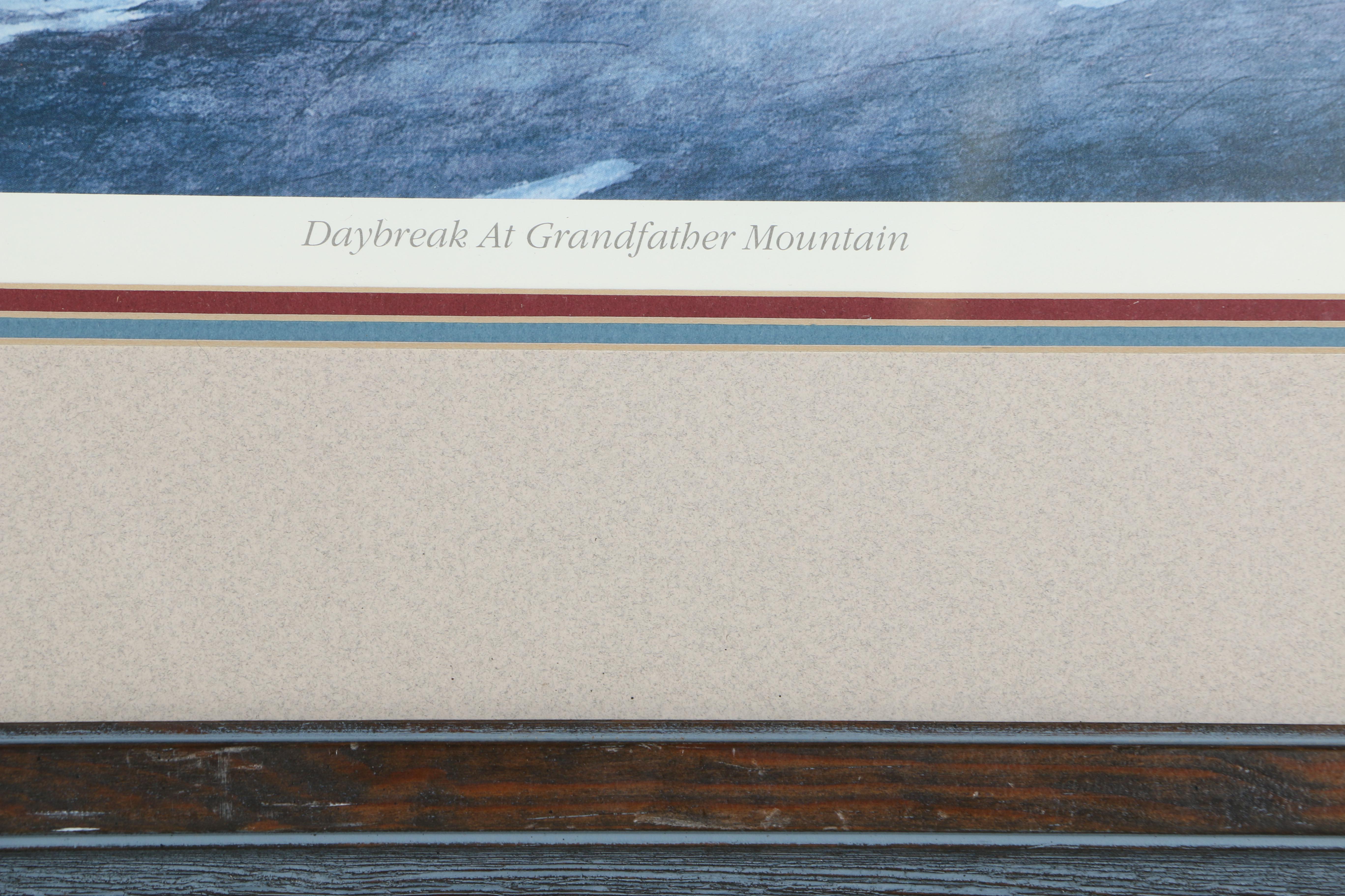 Signed Limited Edition Offset Lithograph "Daybreak At Grandfather Mountain"