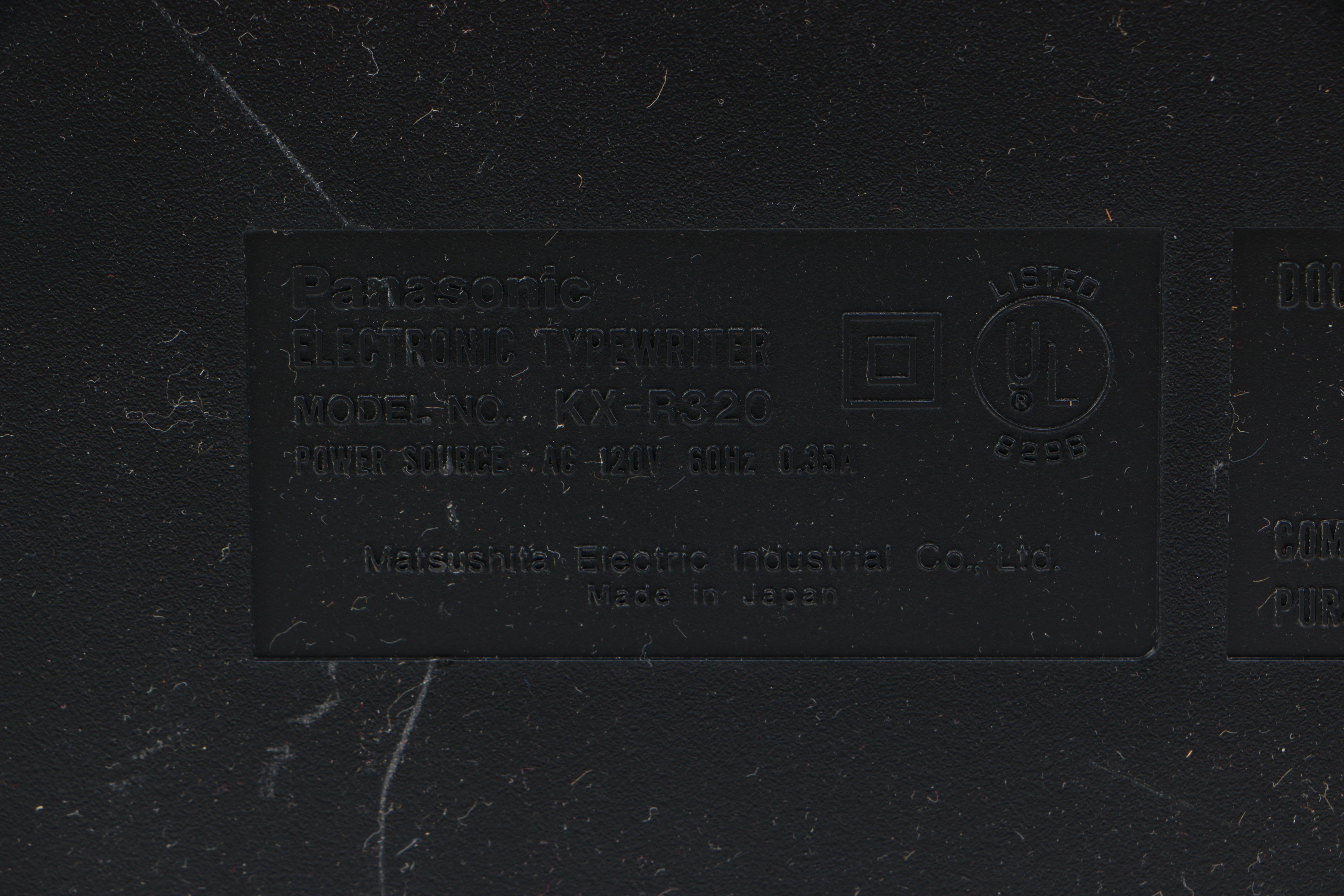 Panasonic Electric Typewriter KX- R320