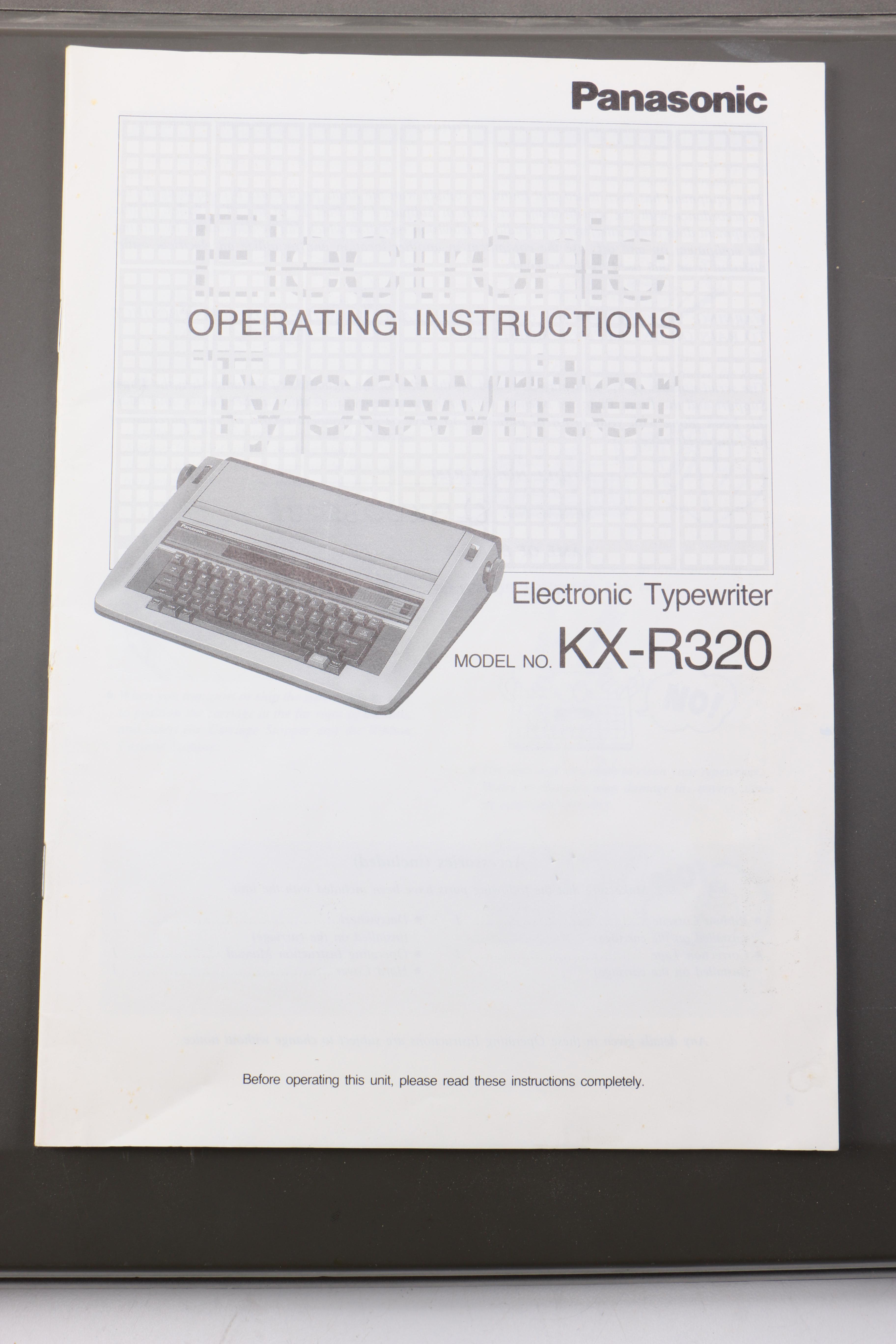Panasonic Electric Typewriter KX- R320