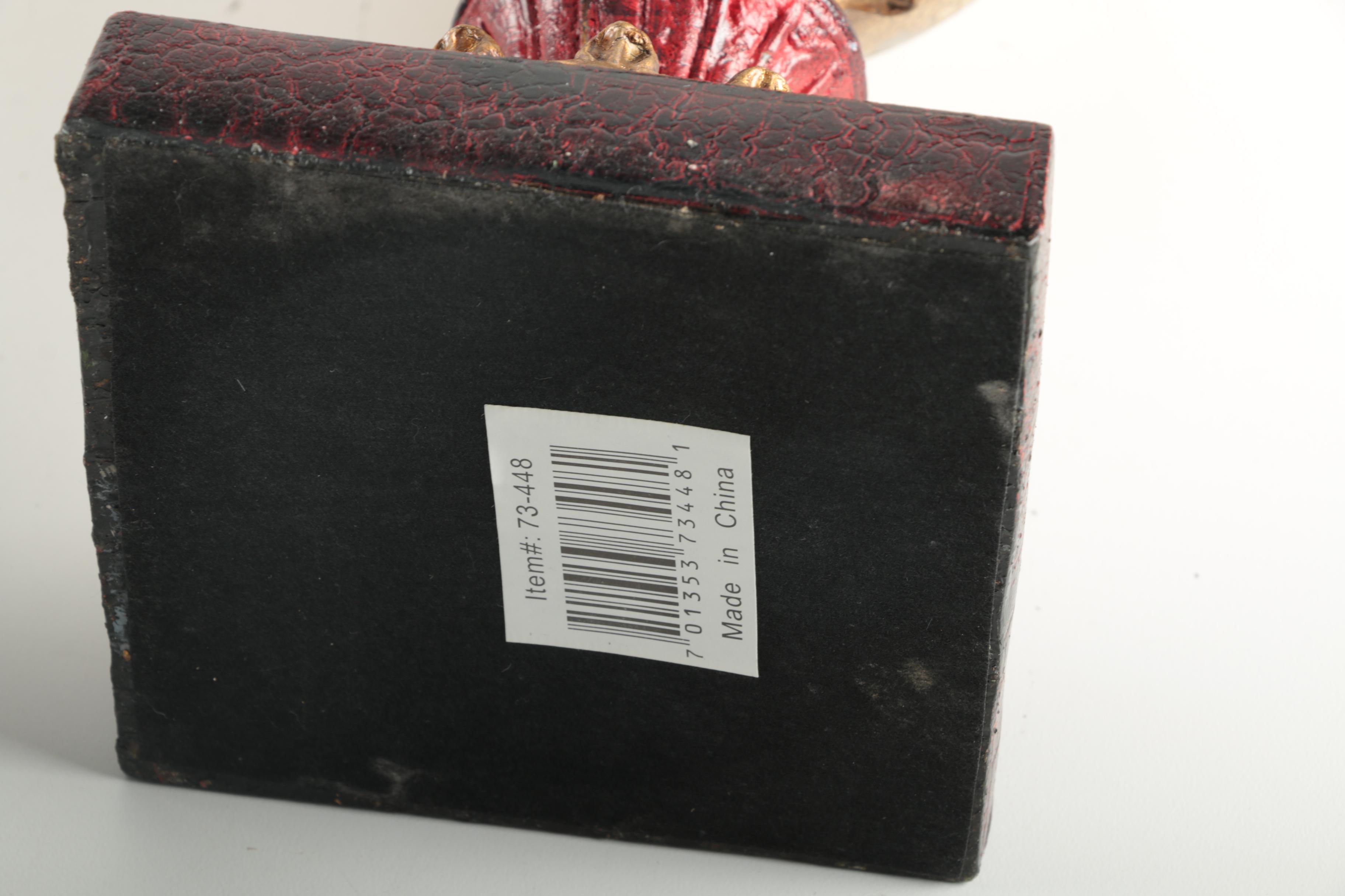 Ornate Gold Tone Resin Vase