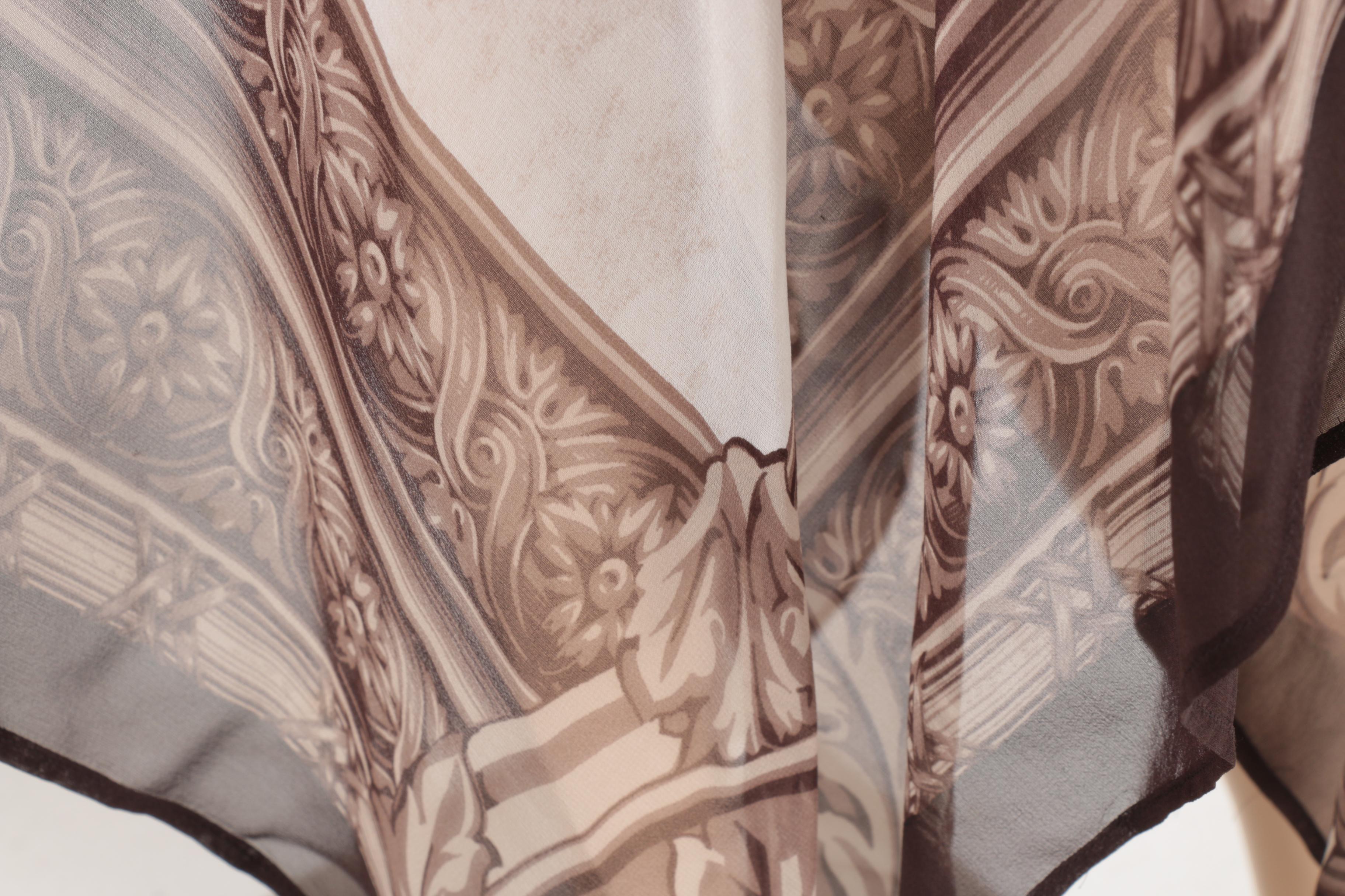 Two Jean-Louis Scherrer Silk Handkerchief Style Dresses