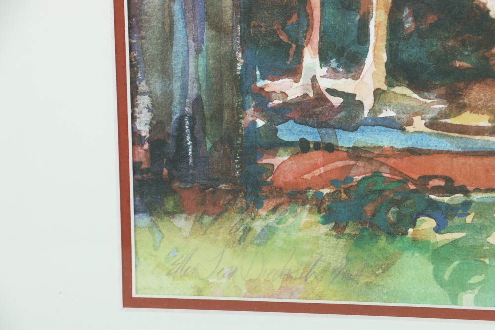 Offset Lithograph of Chickens