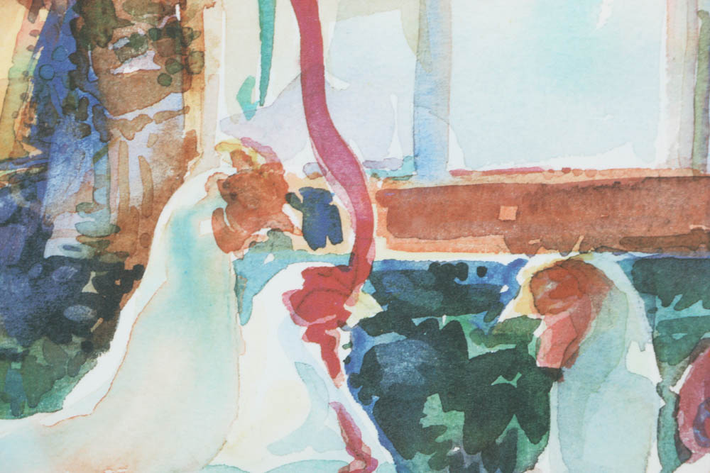 Offset Lithograph of Chickens