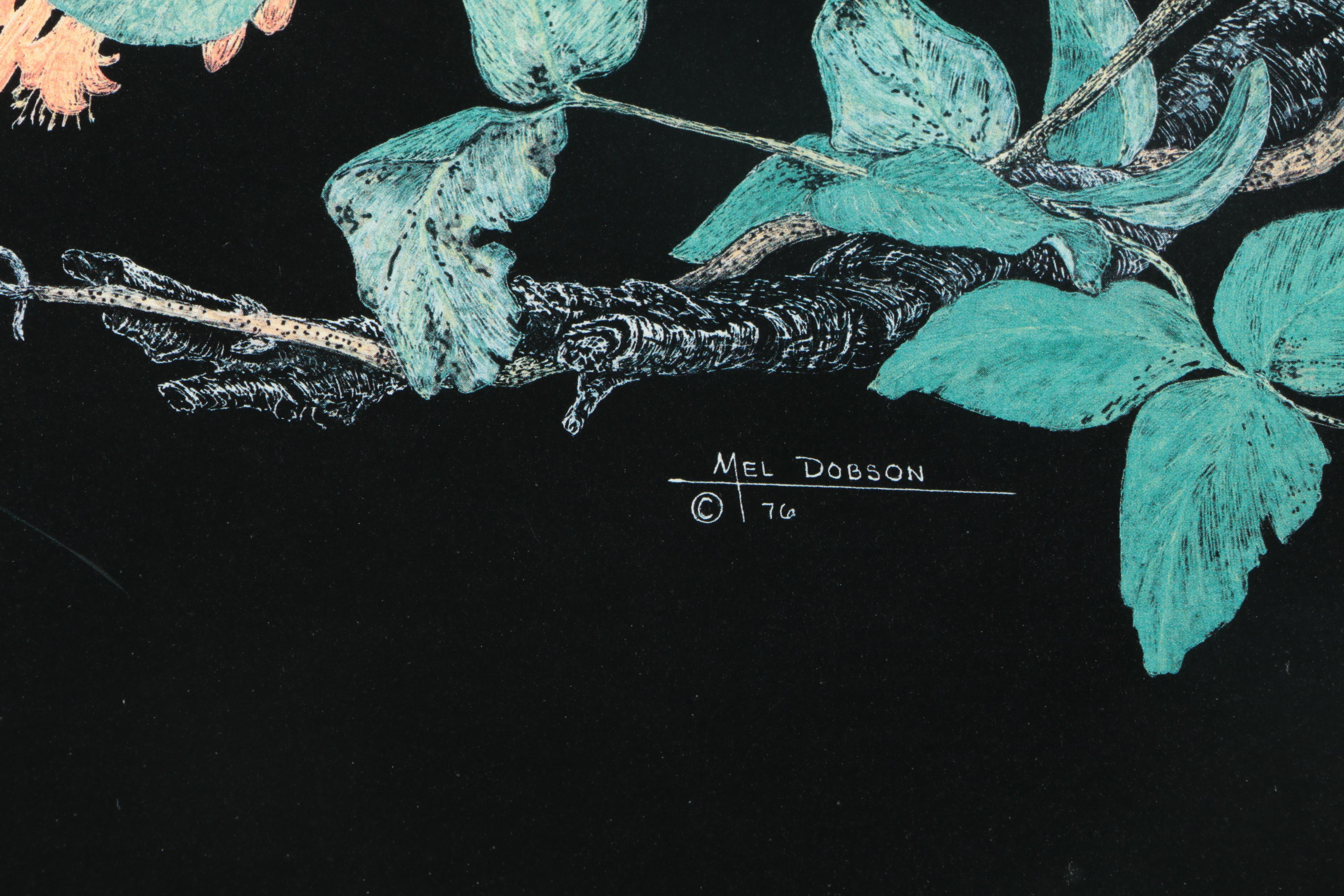 Mel Dobson Limited Edition Offset Lithograph of Juvenile Song Thrushes