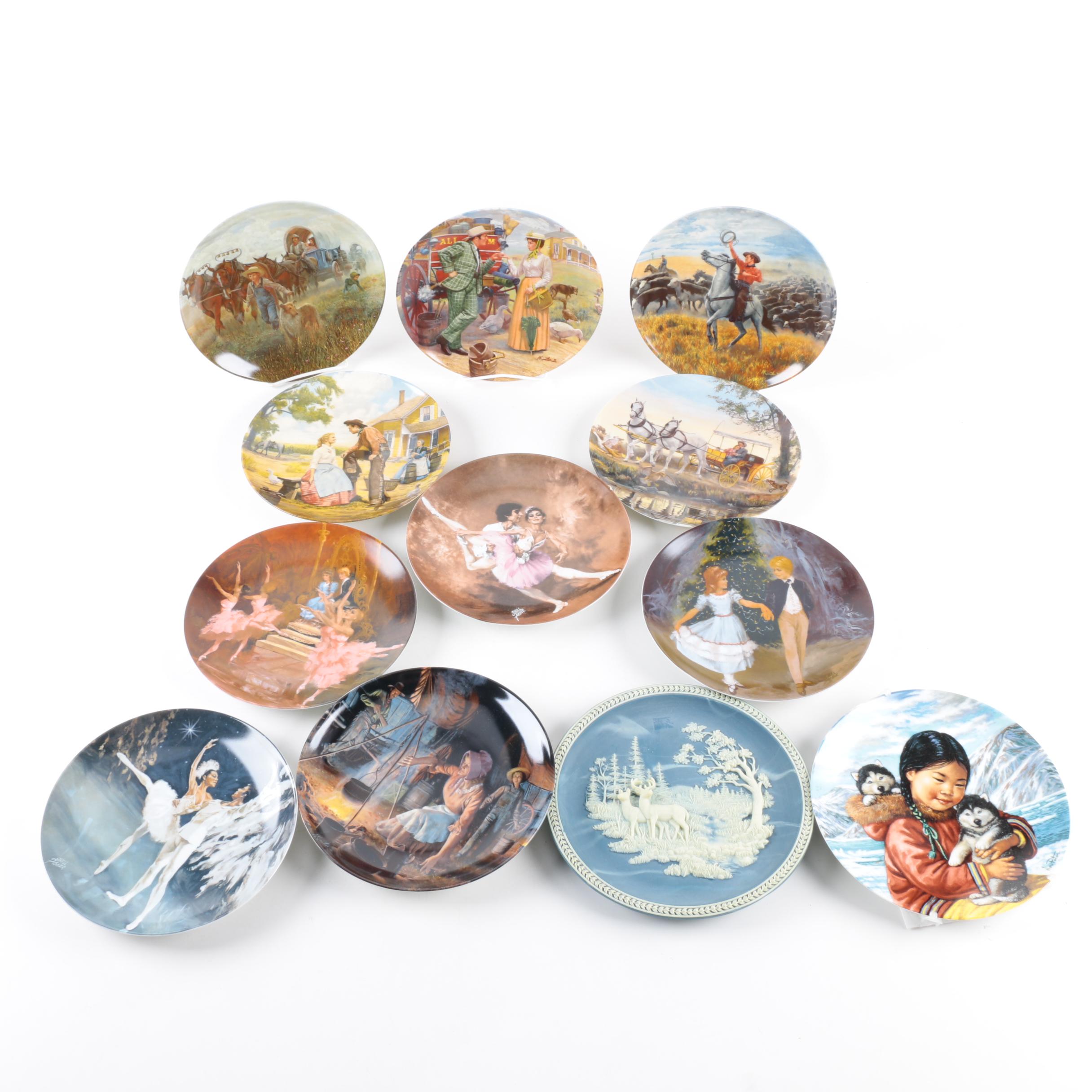 Assortment of Collectors Plates With COA