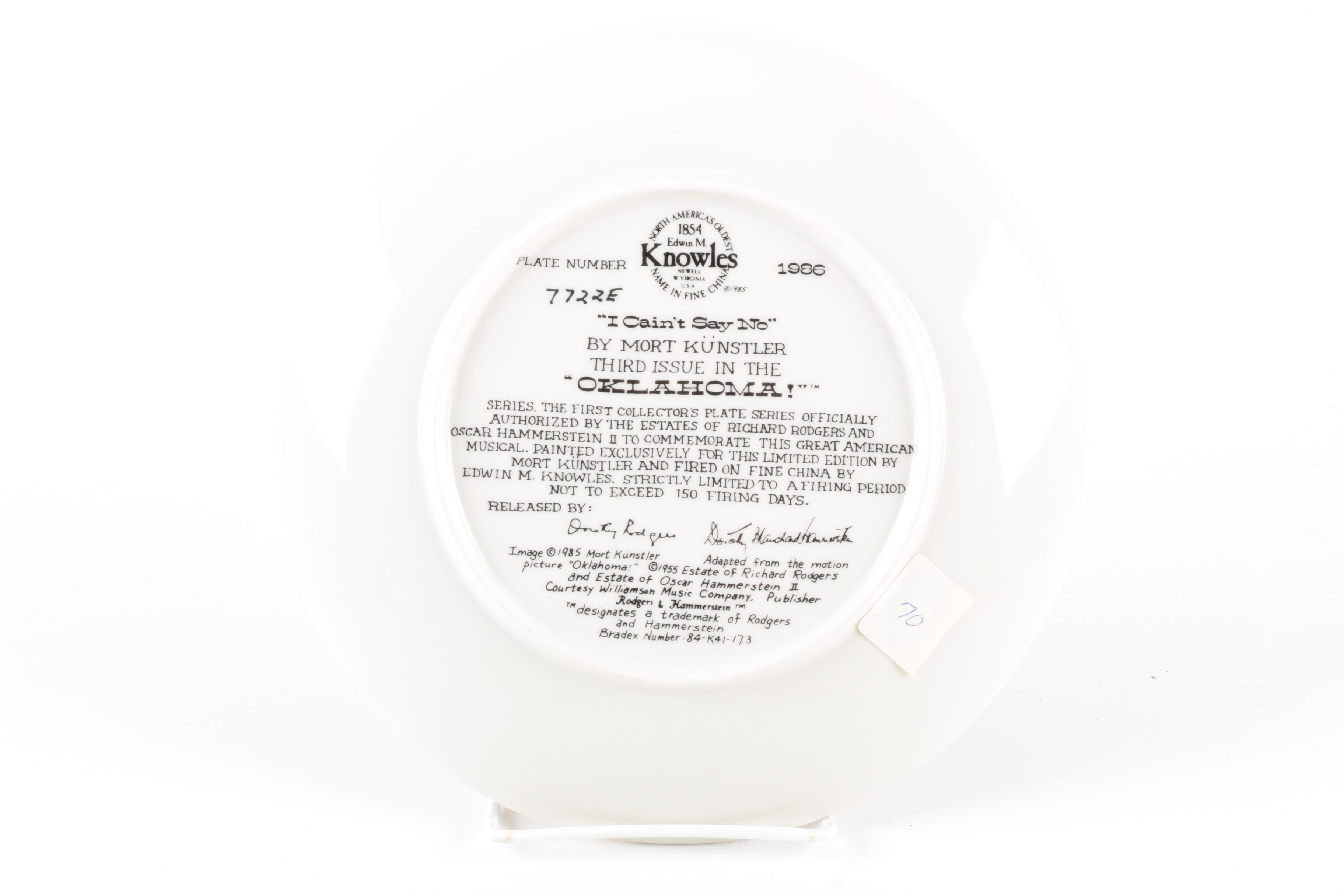 Assortment of Collectors Plates With COA