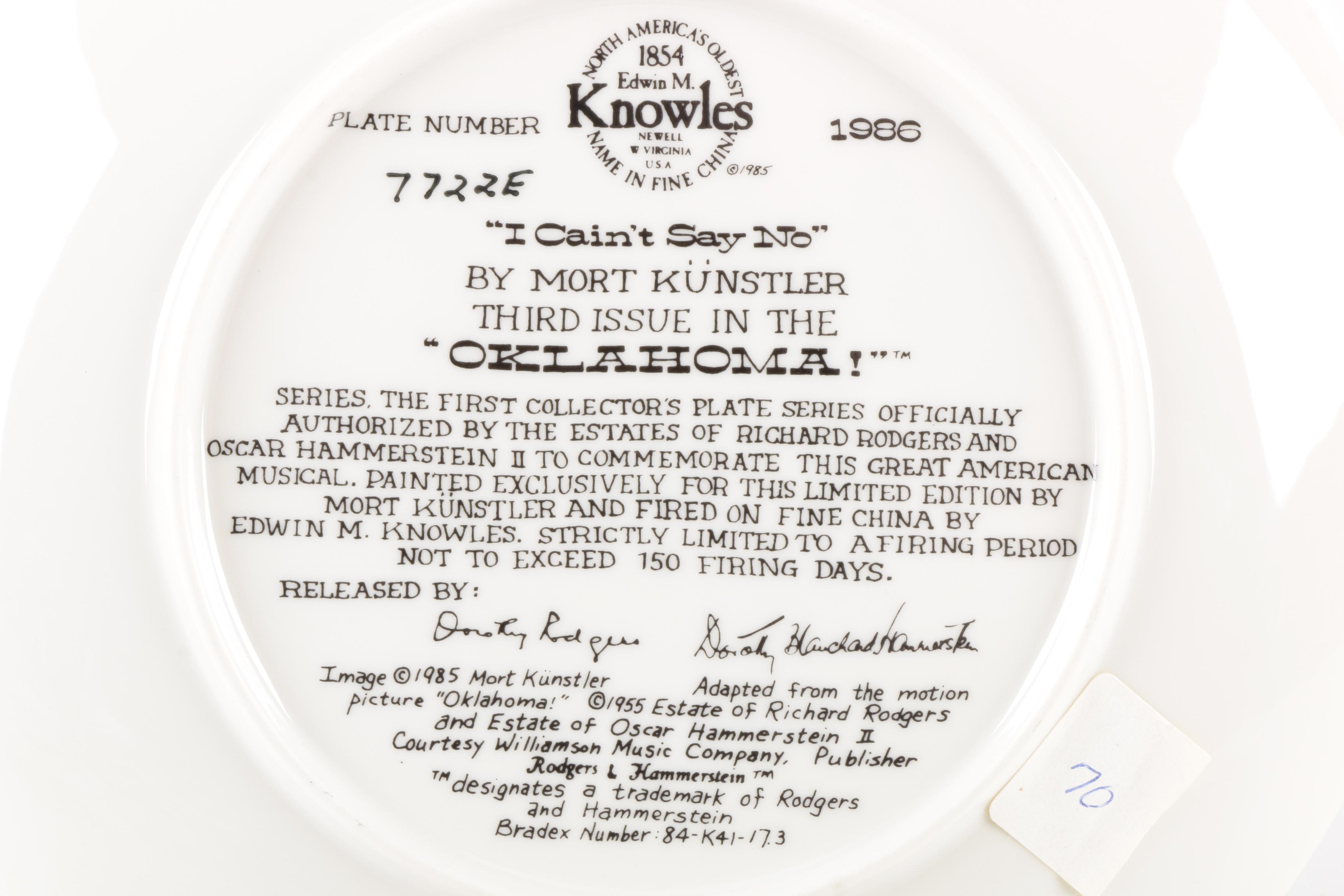 Assortment of Collectors Plates With COA